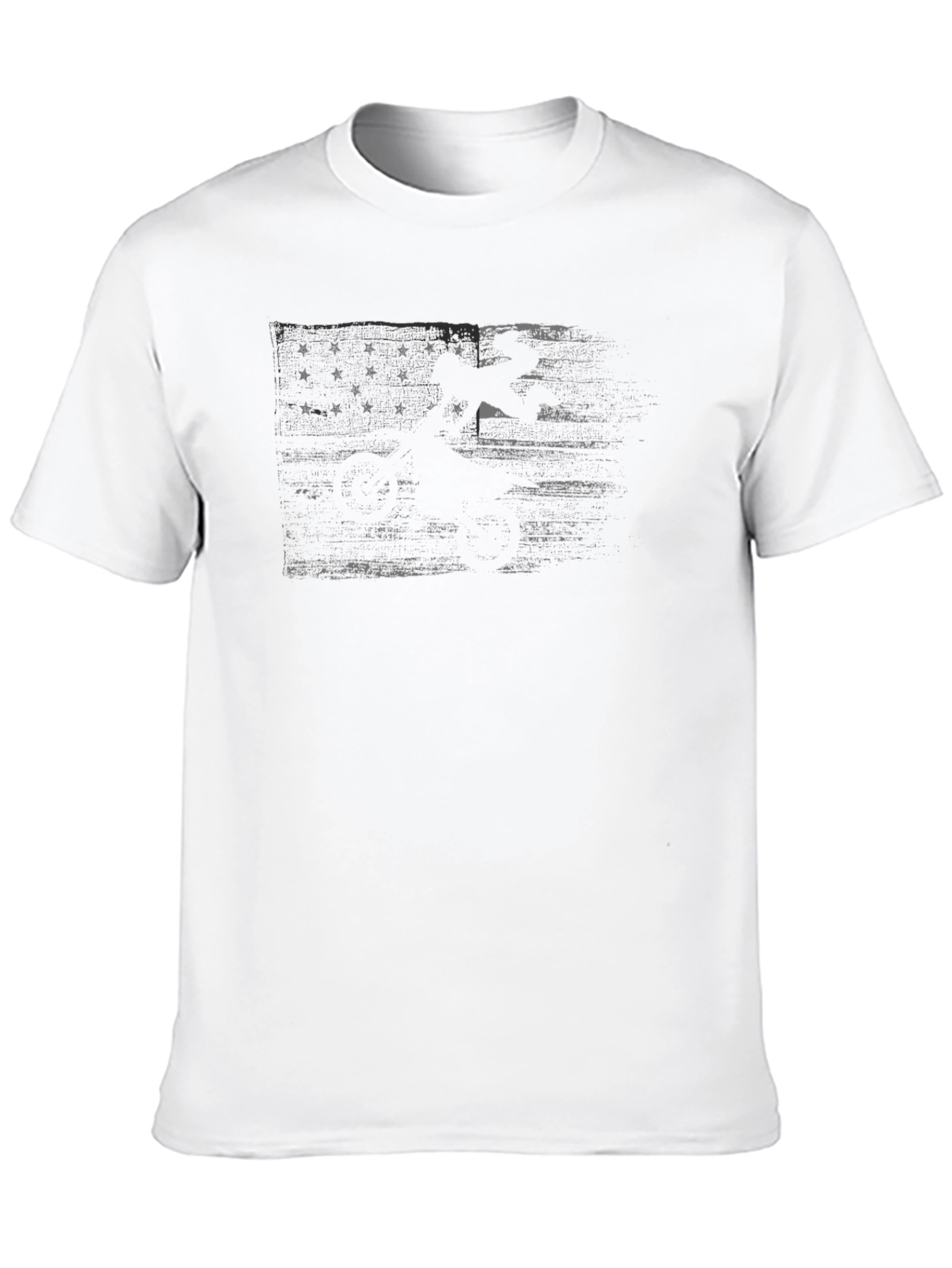 Distressed Betsy Ross Flag Graphic Tee - Black
