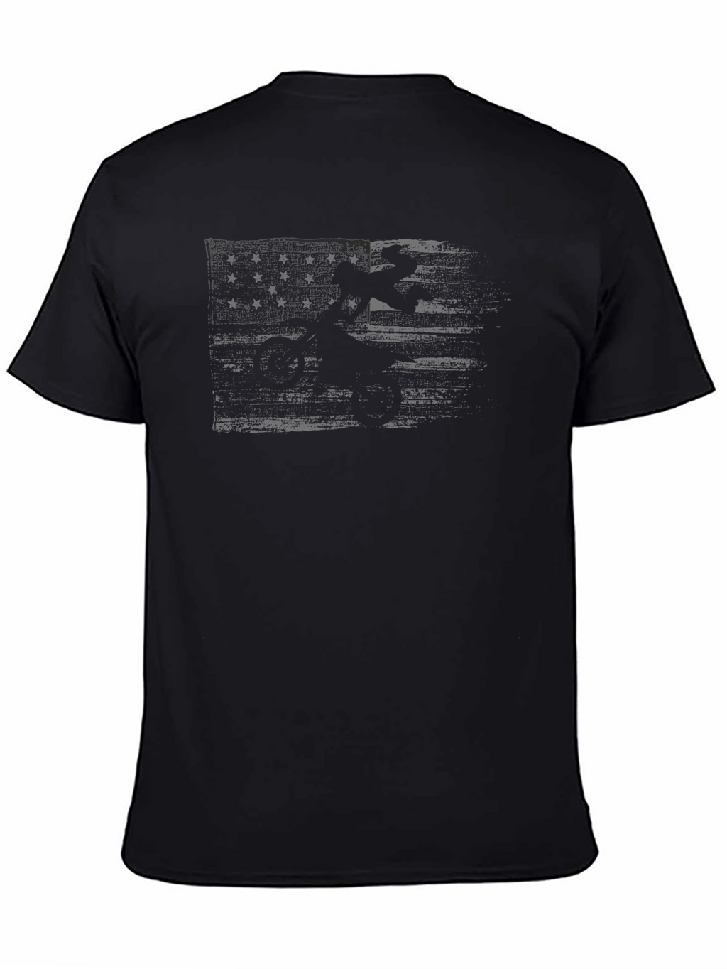 Distressed Betsy Ross Flag Graphic Tee - Black