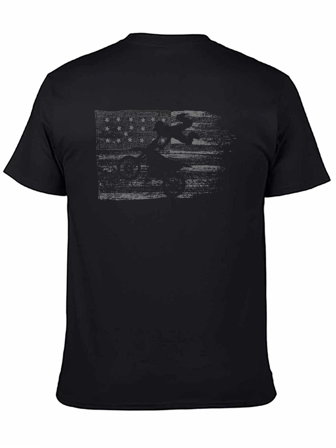 Distressed Betsy Ross Flag Graphic Tee - Black