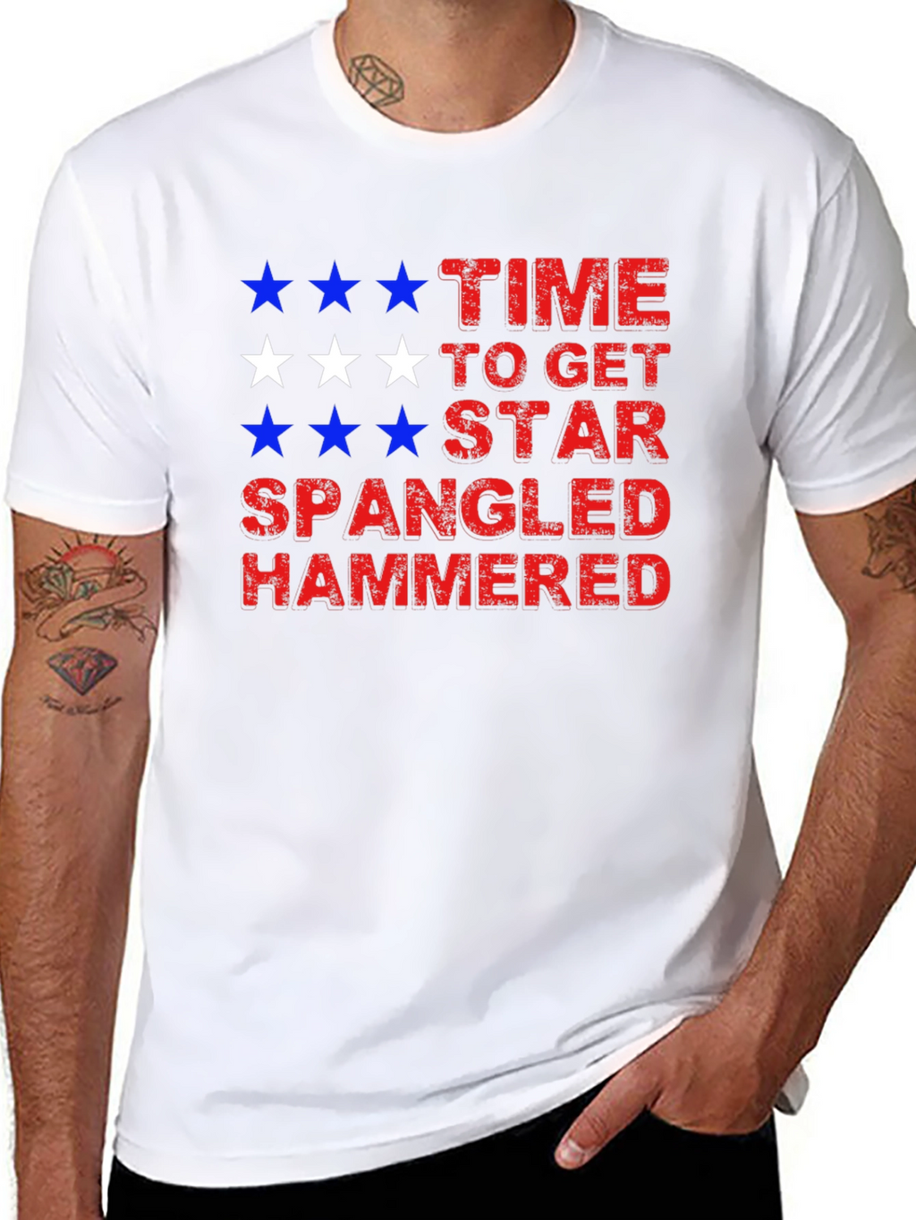 Star Spangled Hammered Tee