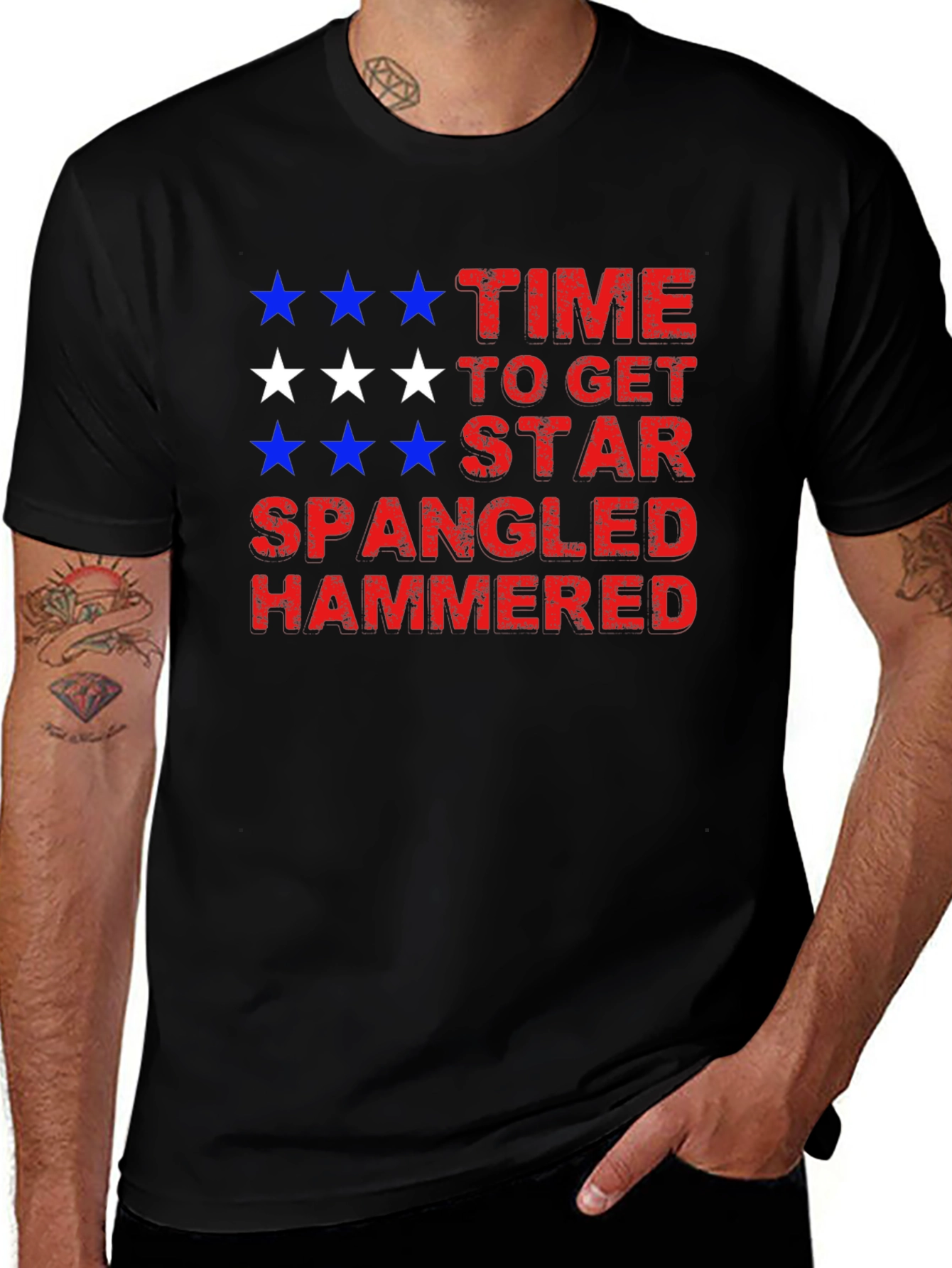 Star Spangled Hammered Tee