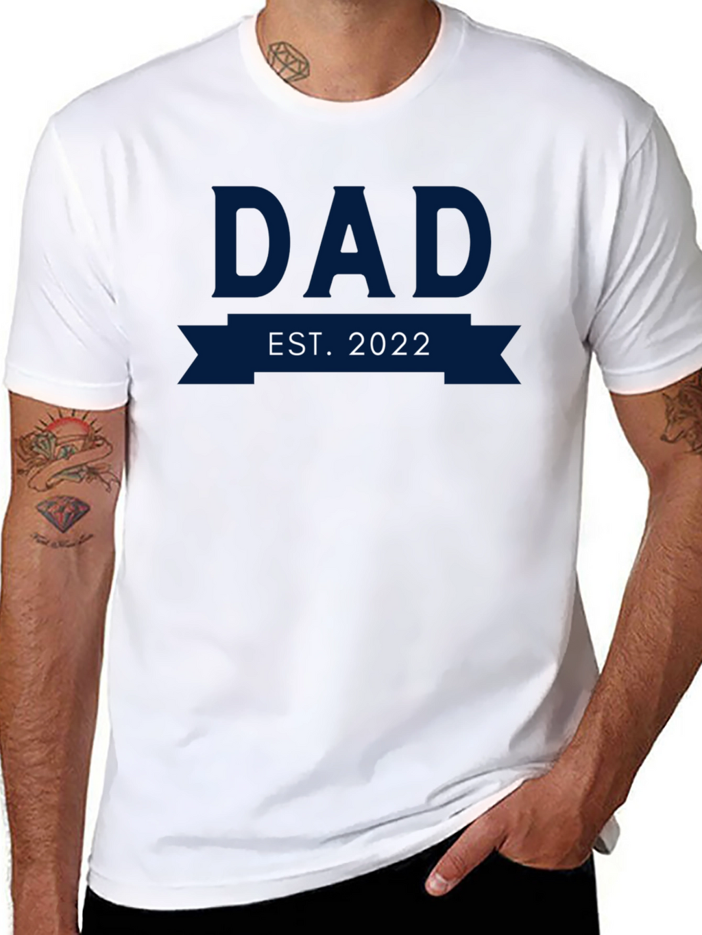 Dad Est. 2022 Black T-Shirt