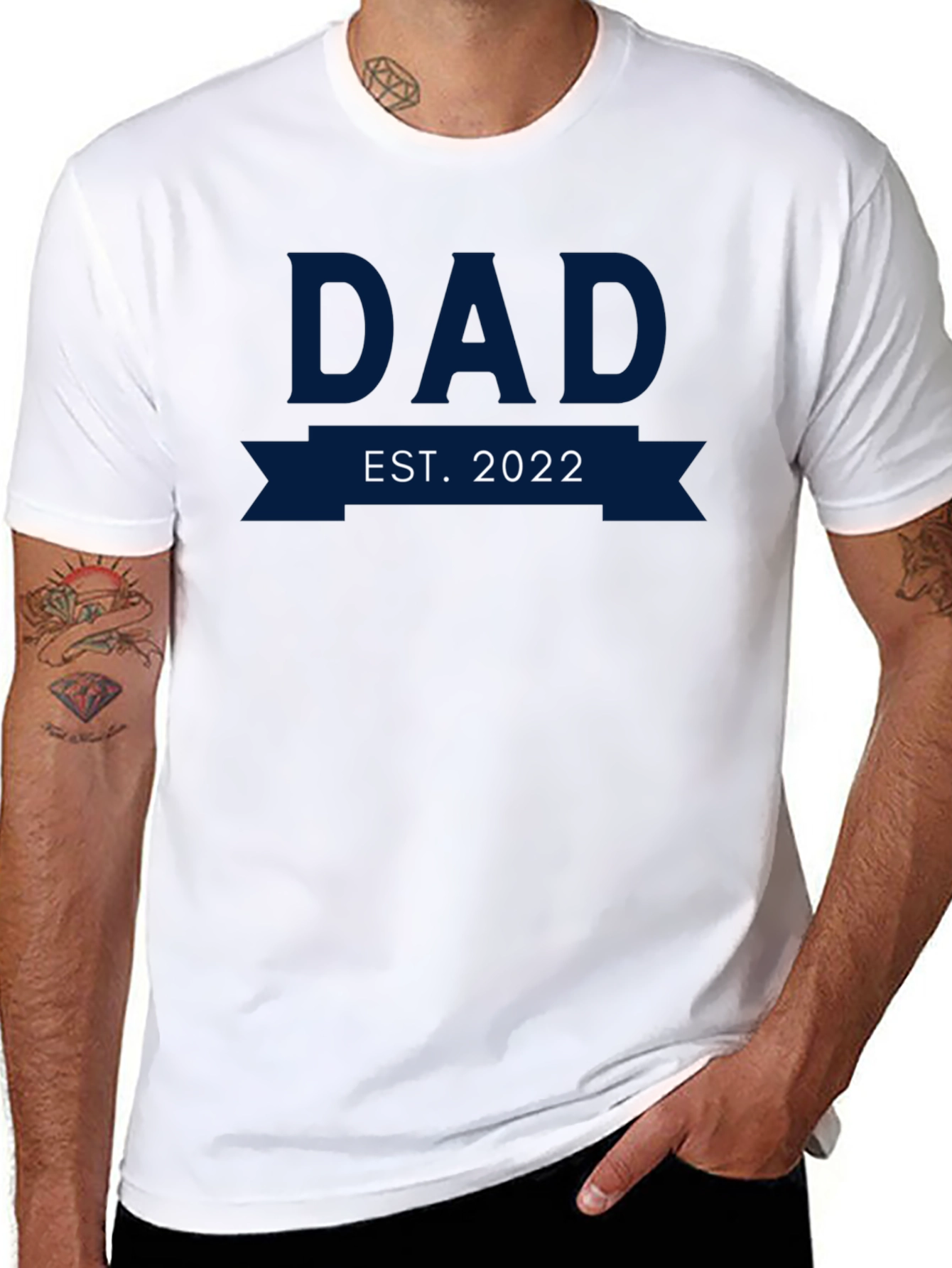 Dad Est. 2022 Black T-Shirt