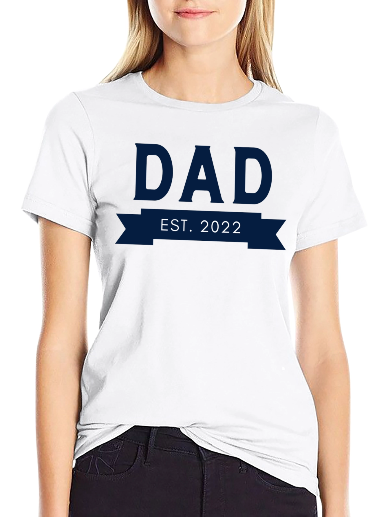 Dad Est. 2022 Black T-Shirt