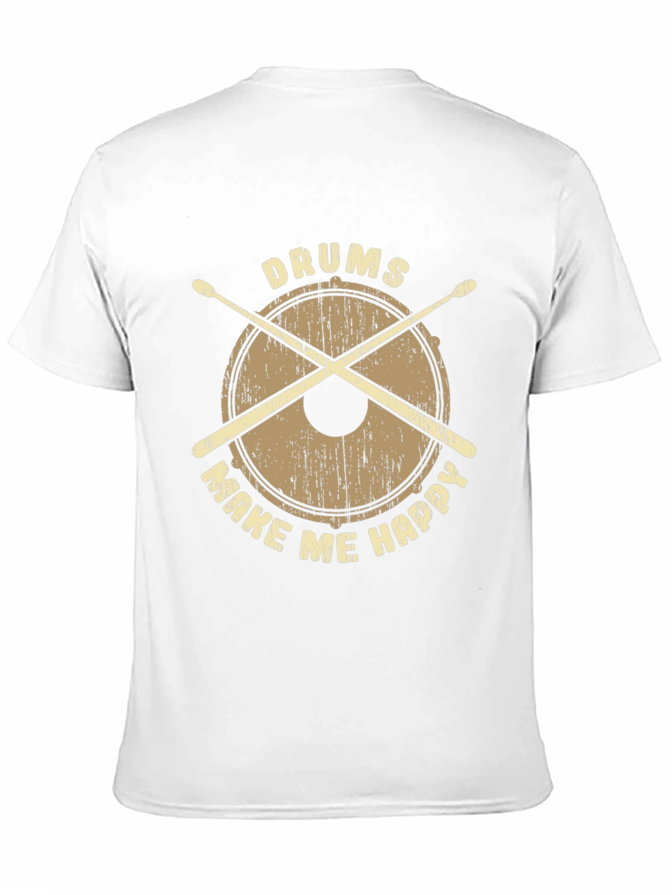 Drums Make Me Happy T-Shirt - Percussionist Apparel