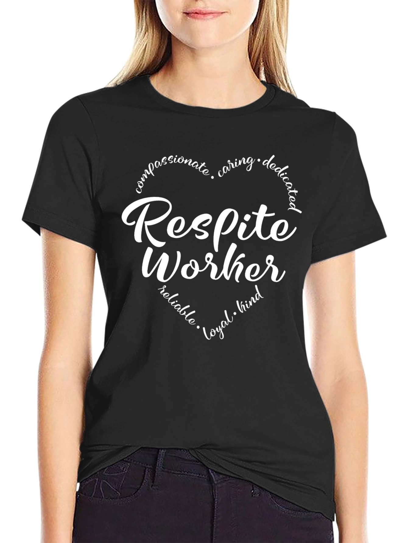 Respite Worker Heart Graphic Tee