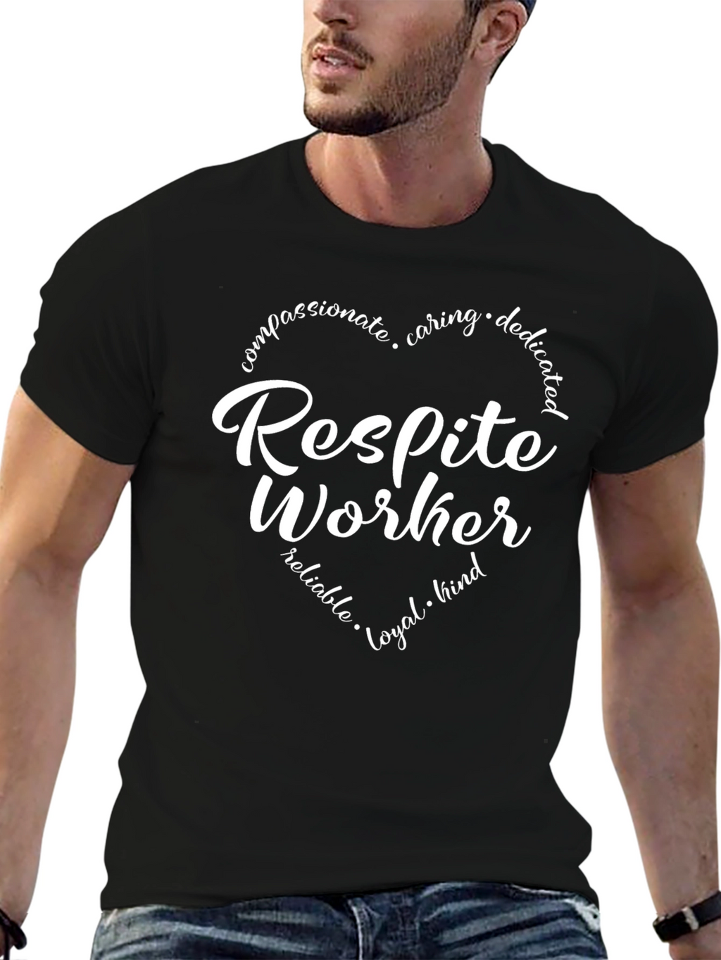 Respite Worker Heart Graphic Tee