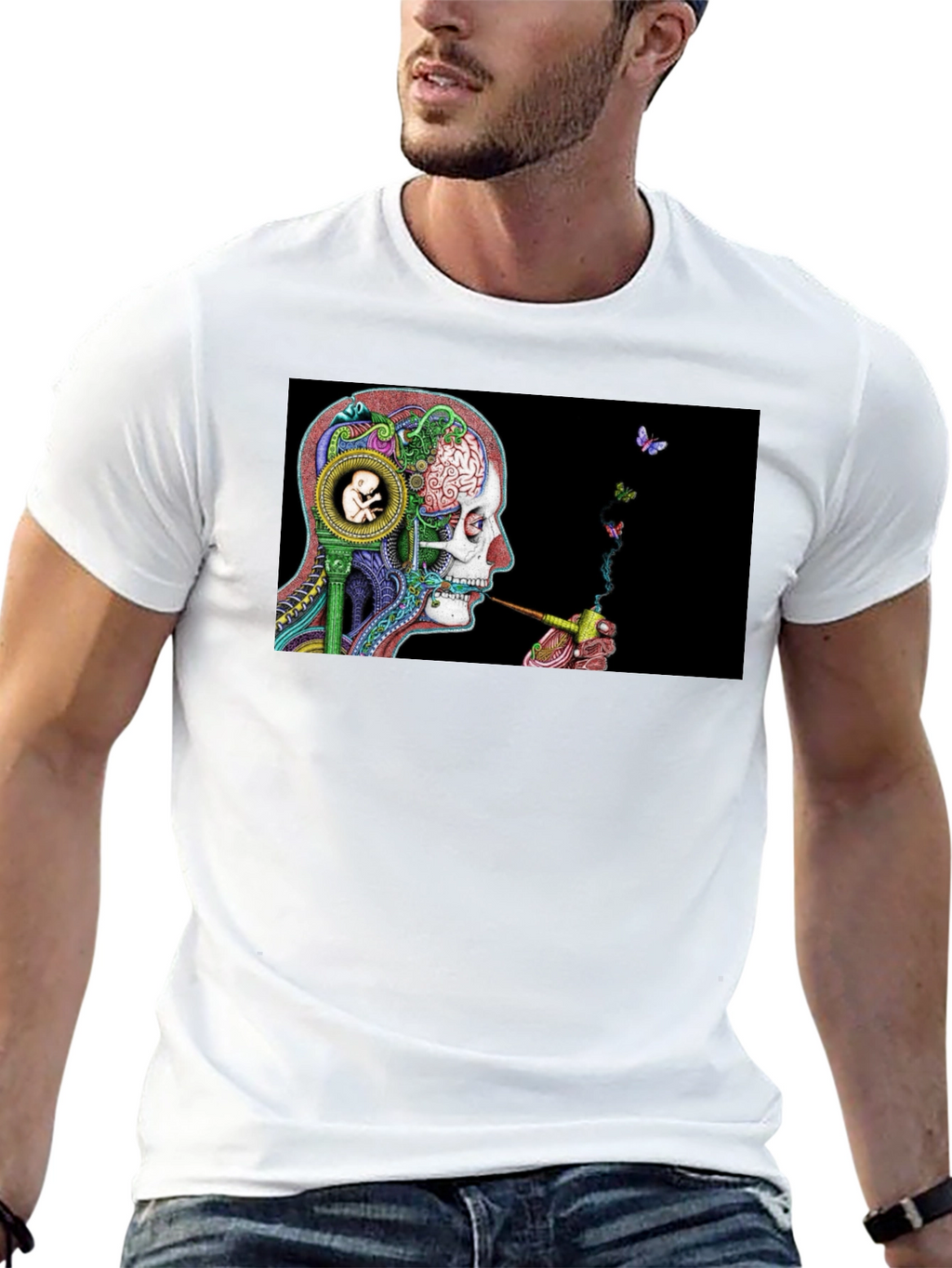 Surreal Skull & Butterfly T-Shirt