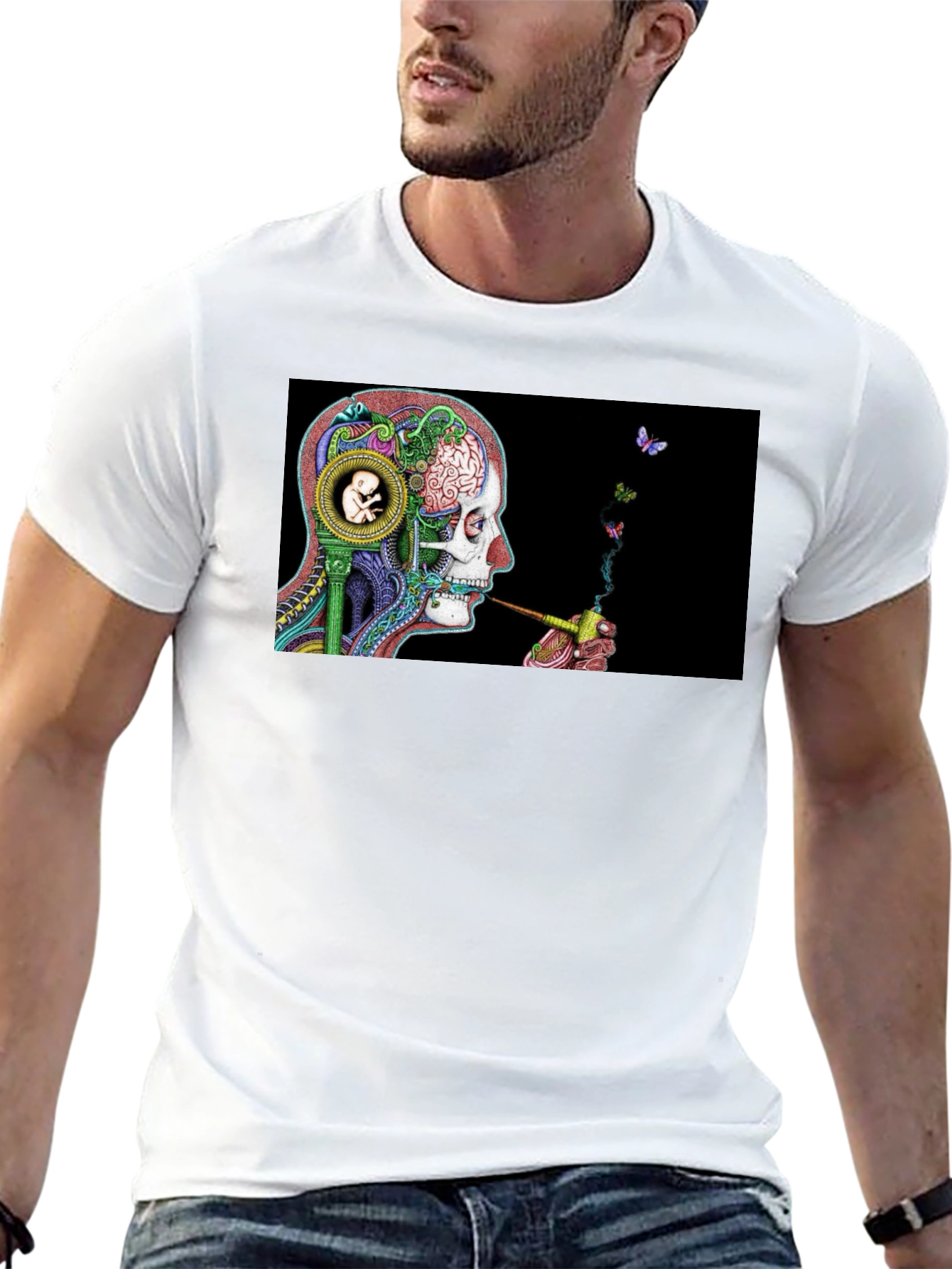 Surreal Skull & Butterfly T-Shirt