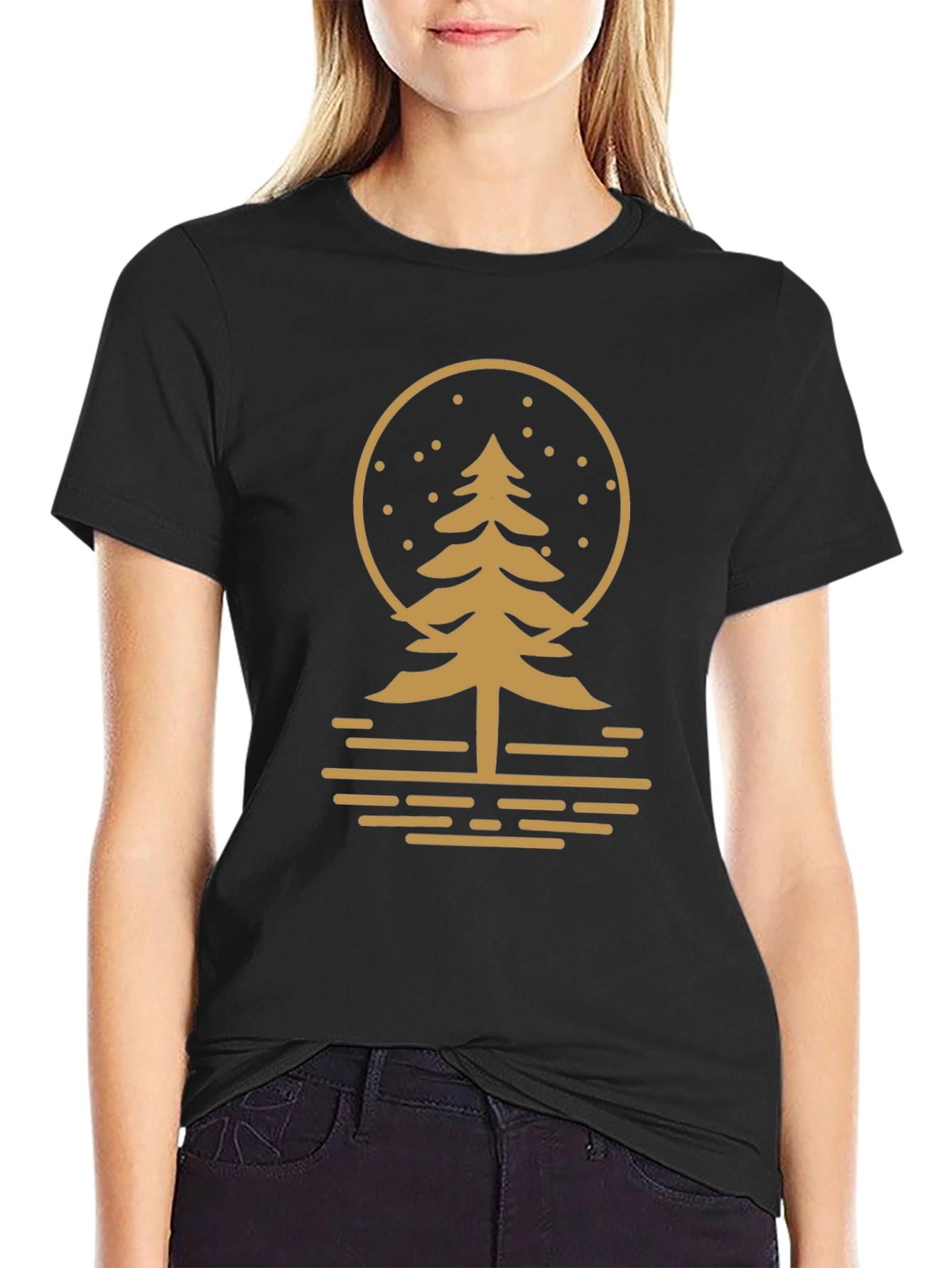 Nature Inspired Graphic Tee - Black