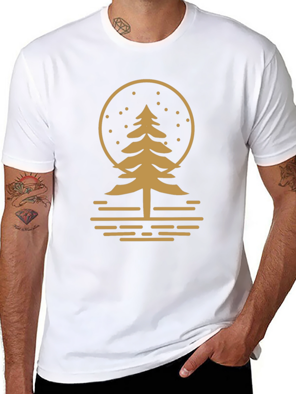 Nature Inspired Graphic Tee - Black
