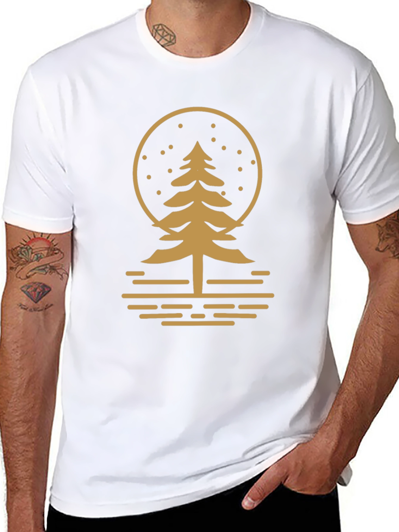 Nature Inspired Graphic Tee - Black