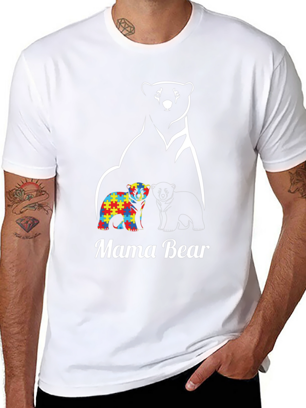 Mama Bear Autism Awareness T-Shirt