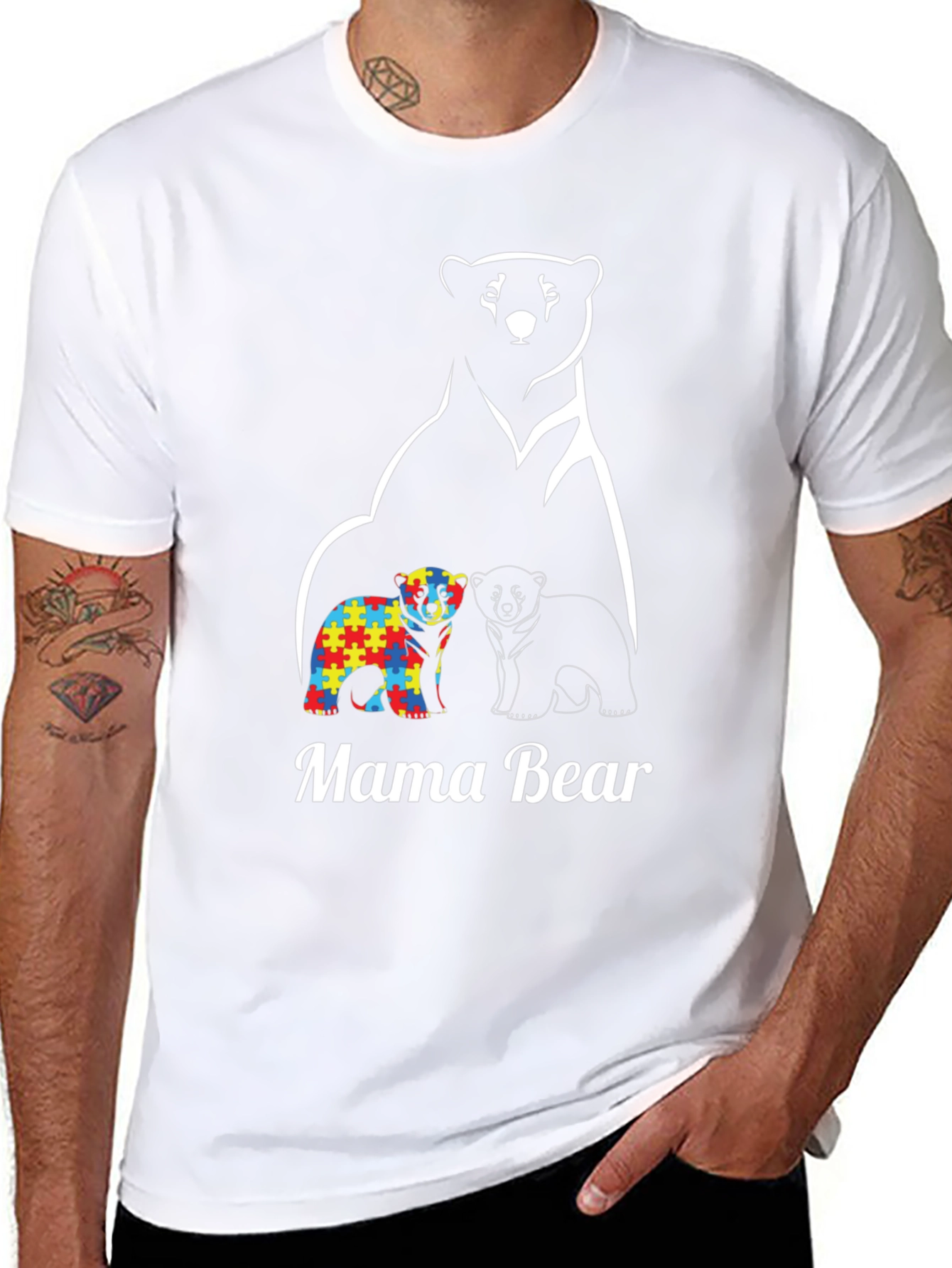 Mama Bear Autism Awareness T-Shirt