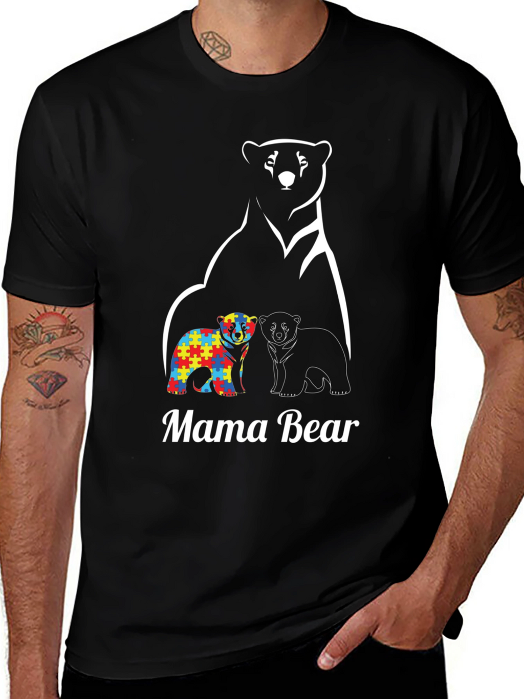 Mama Bear Autism Awareness T-Shirt