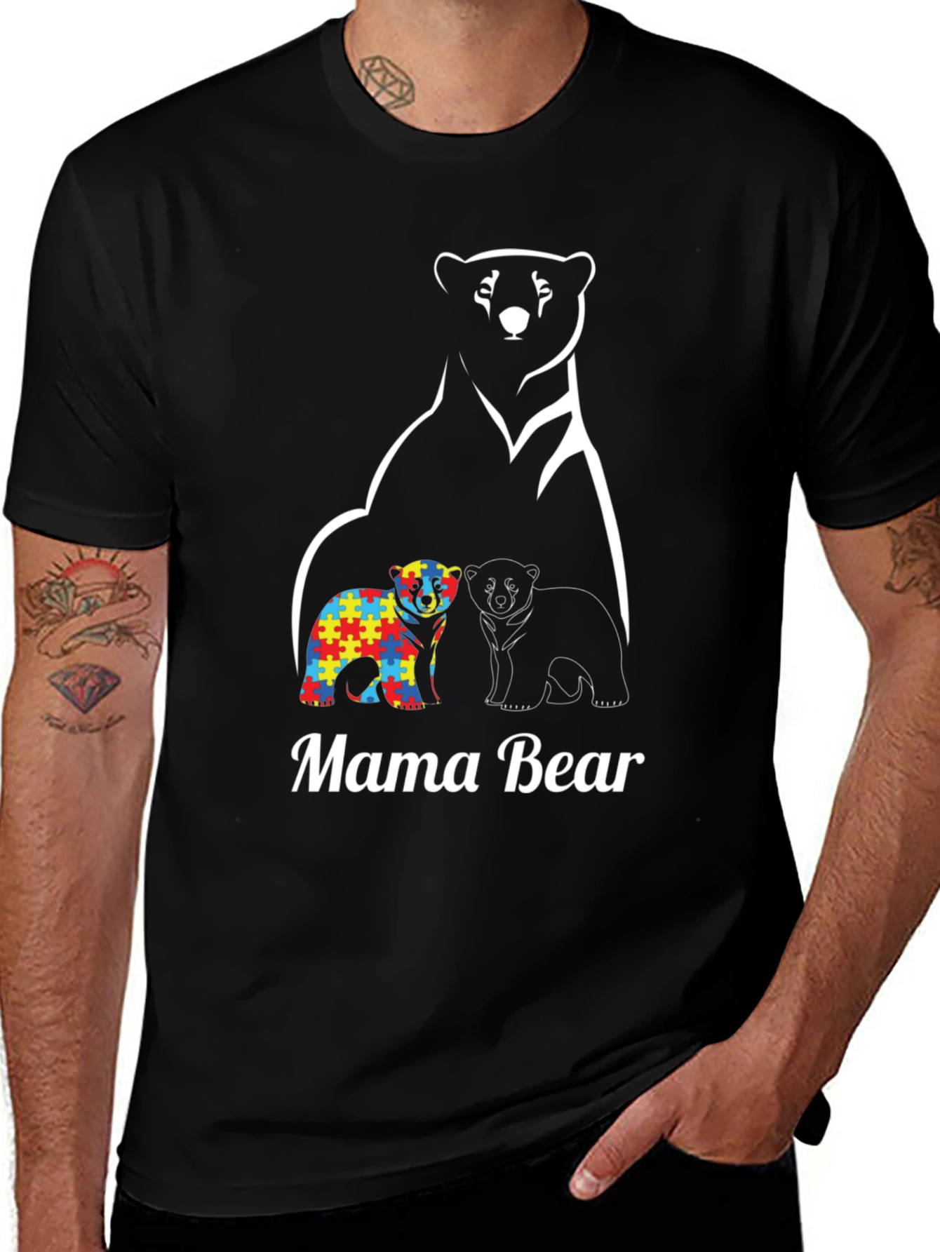 Mama Bear Autism Awareness T-Shirt