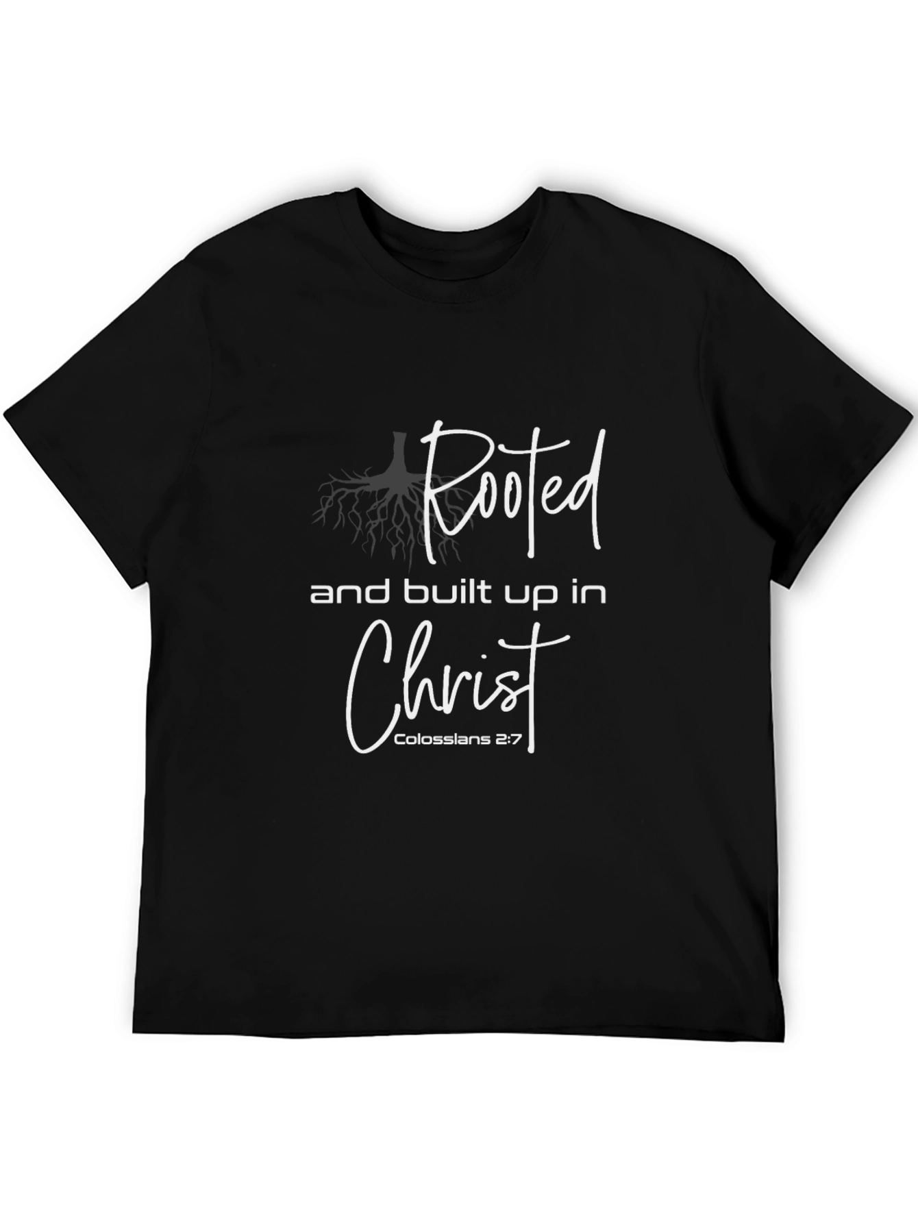Rooted In Christ Black Graphic Tee