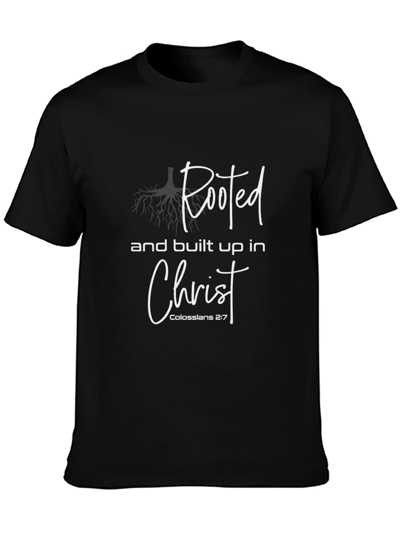 Rooted In Christ Black Graphic Tee