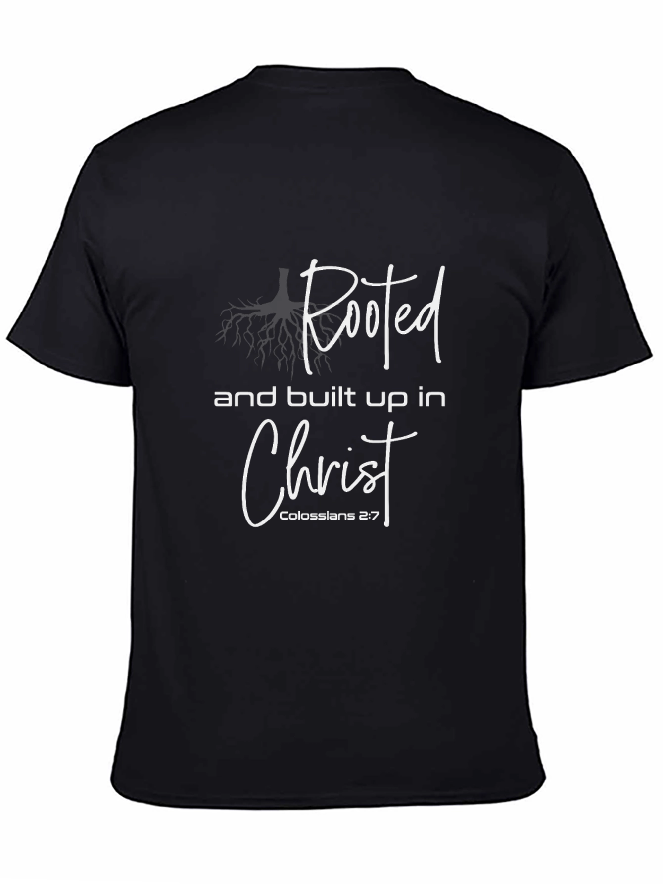 Rooted In Christ Black Graphic Tee