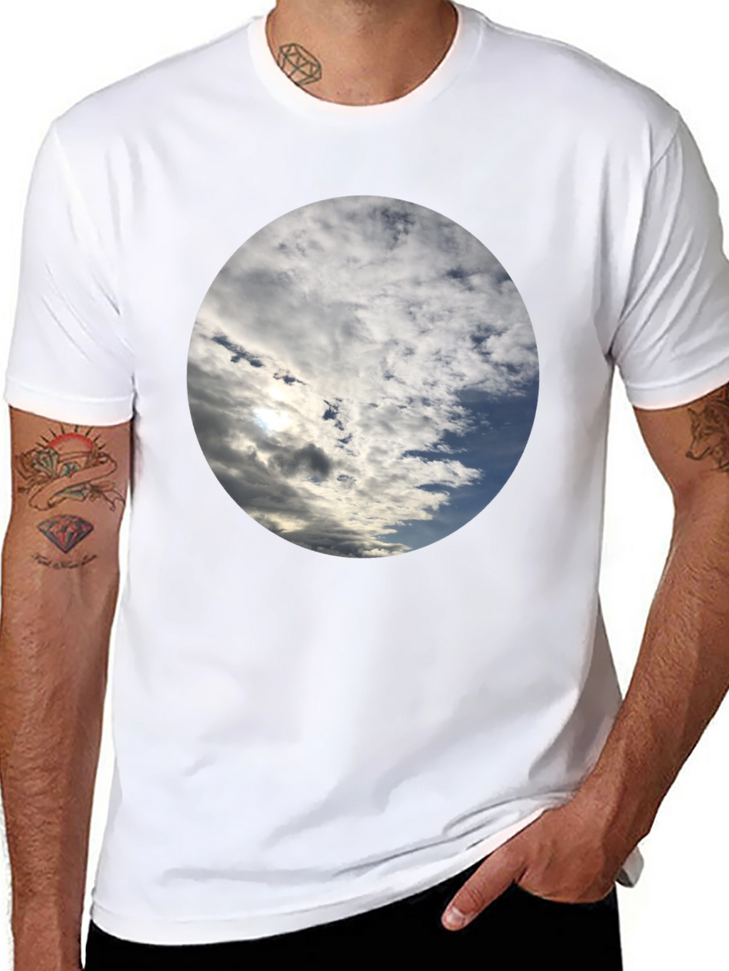 Sky Cloudscape T-Shirt - Stylish Weather Design
