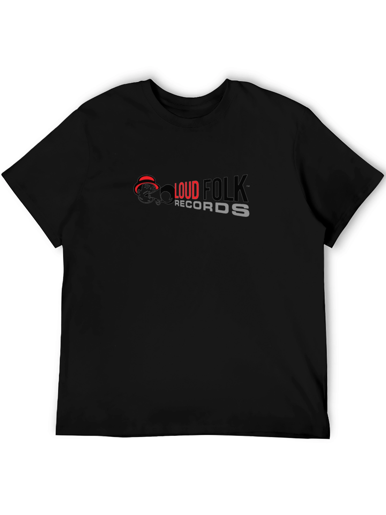 Loud Folk Records Graphic Tee - Black Cotton Blend