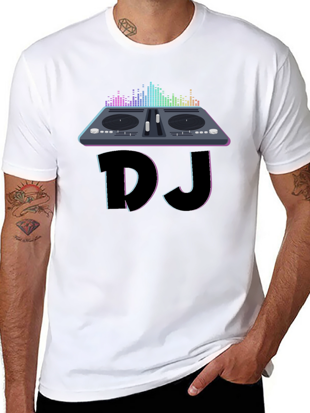 DJ Turntable Graphic Tee - Music Lover T-Shirt