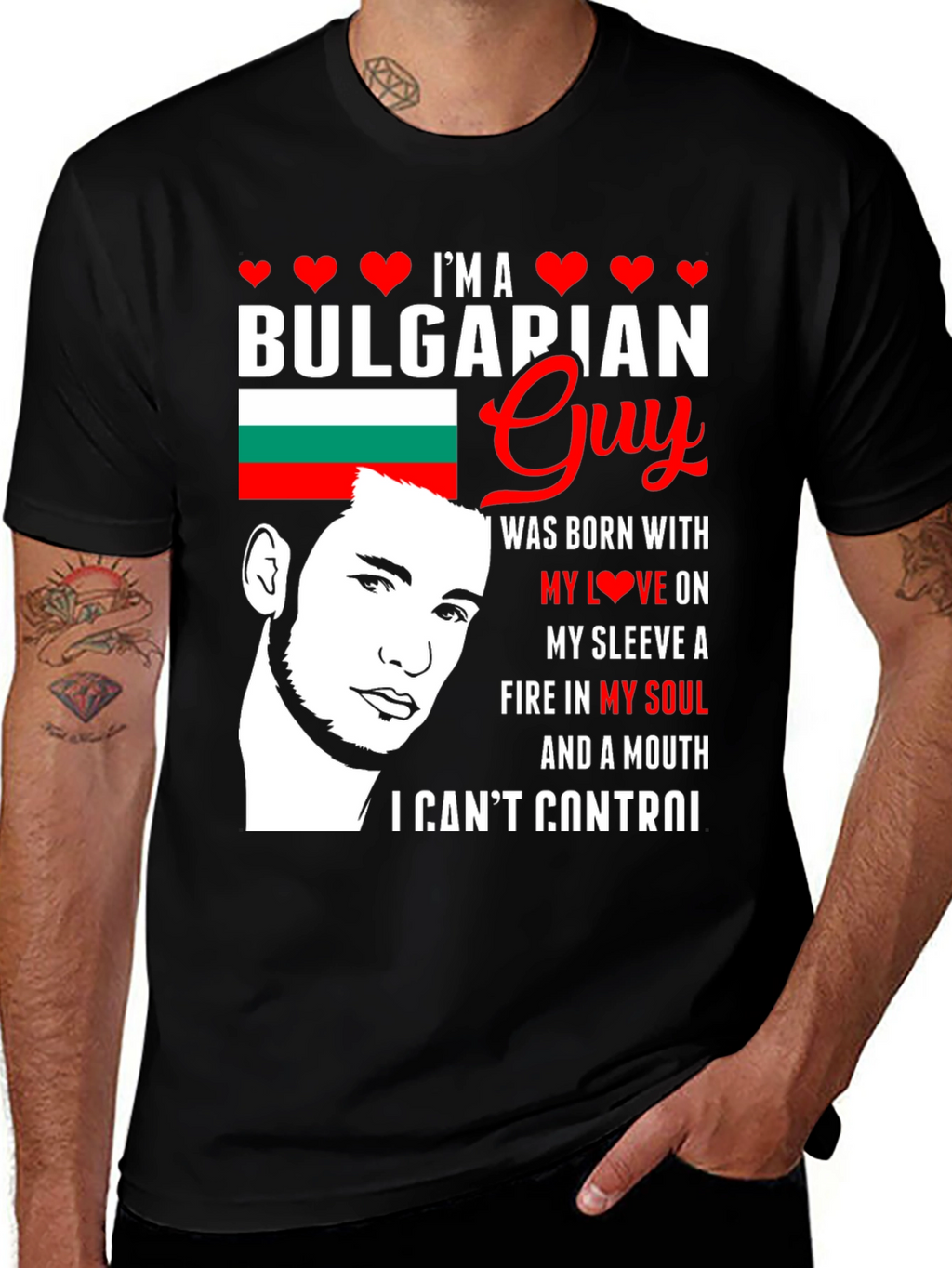 Bulgarian Guy T-Shirt: Patriotic Pride