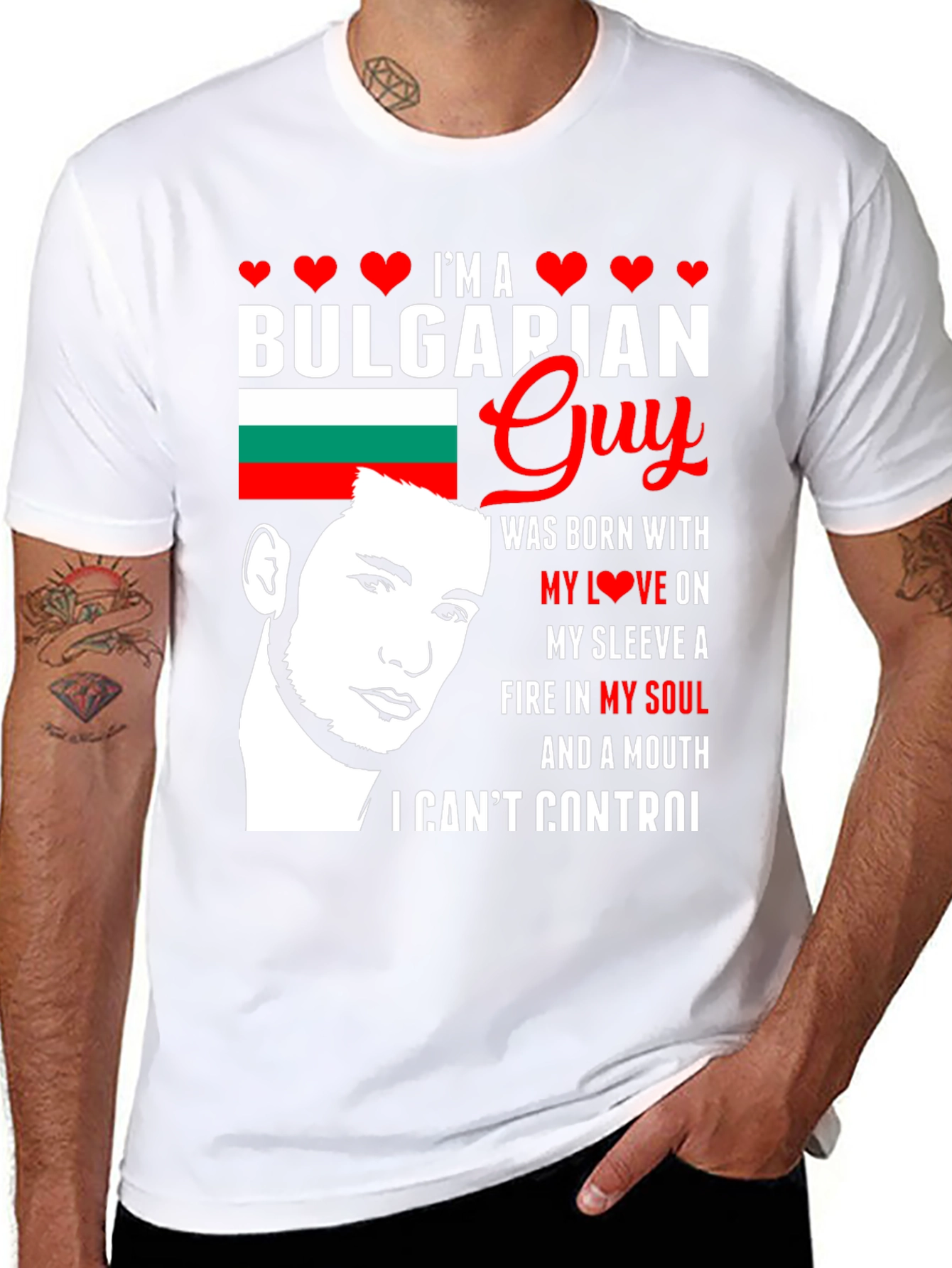 Bulgarian Guy T-Shirt: Patriotic Pride