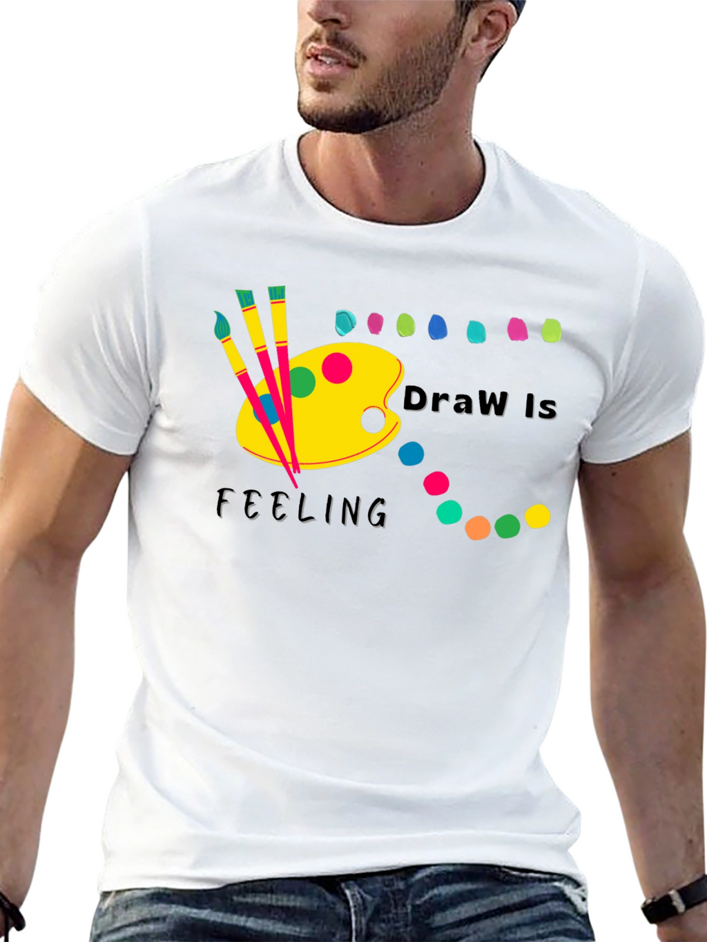 Draw Is Feeling Black T-Shirt