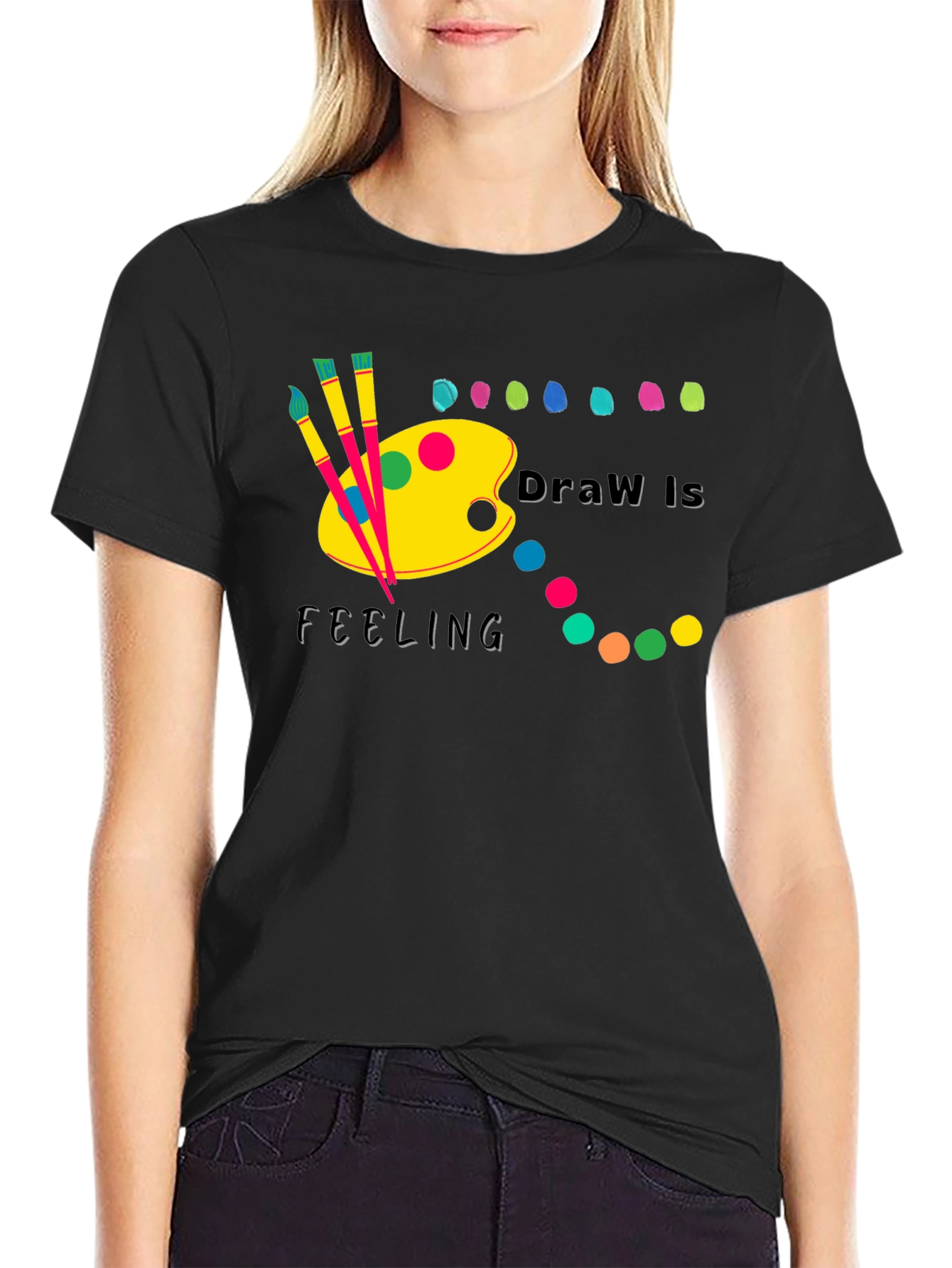 Draw Is Feeling Black T-Shirt