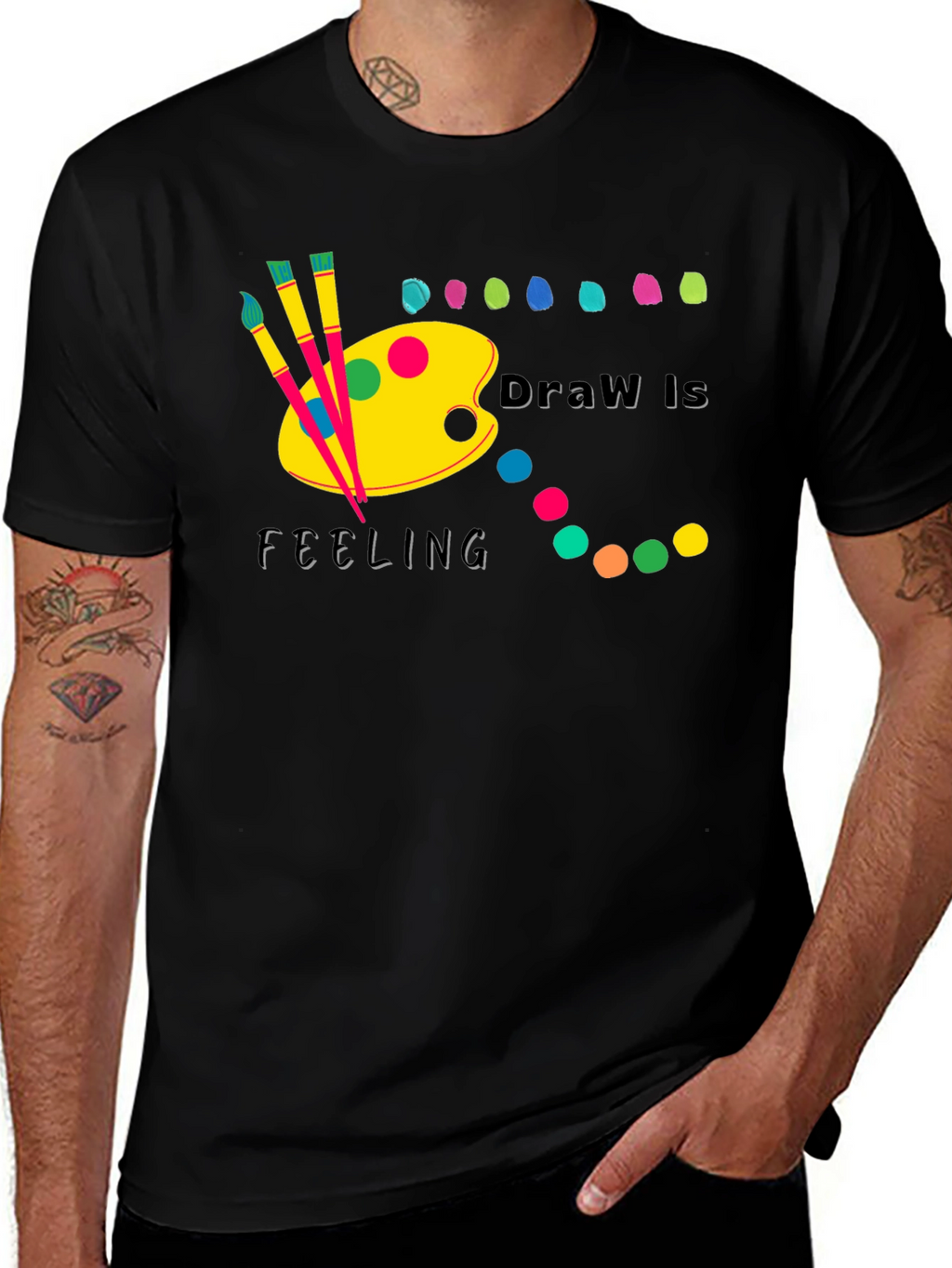 Draw Is Feeling Black T-Shirt