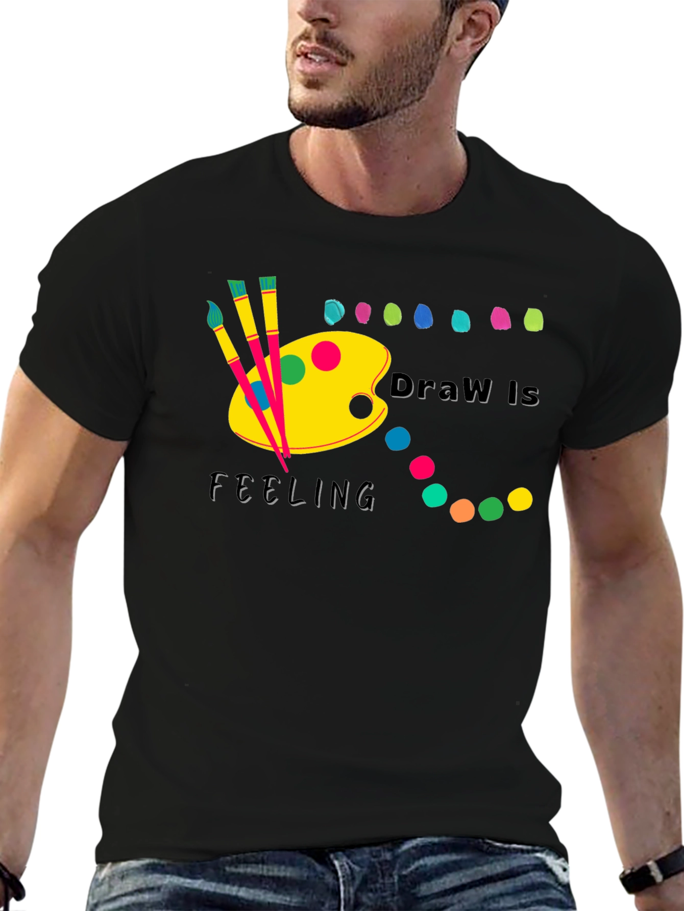 Draw Is Feeling Black T-Shirt