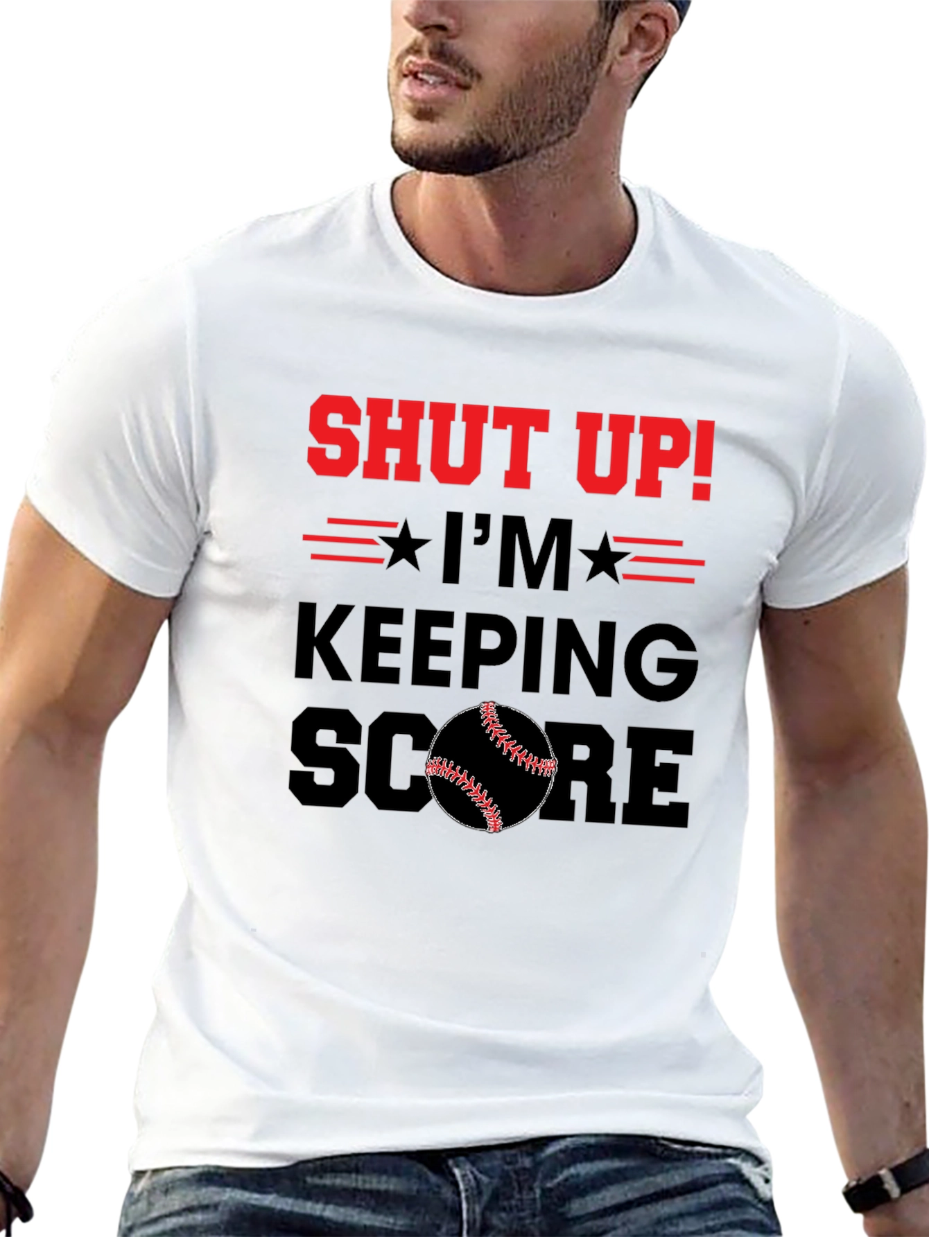 Shut Up! Im Keeping Score Baseball T-Shirt