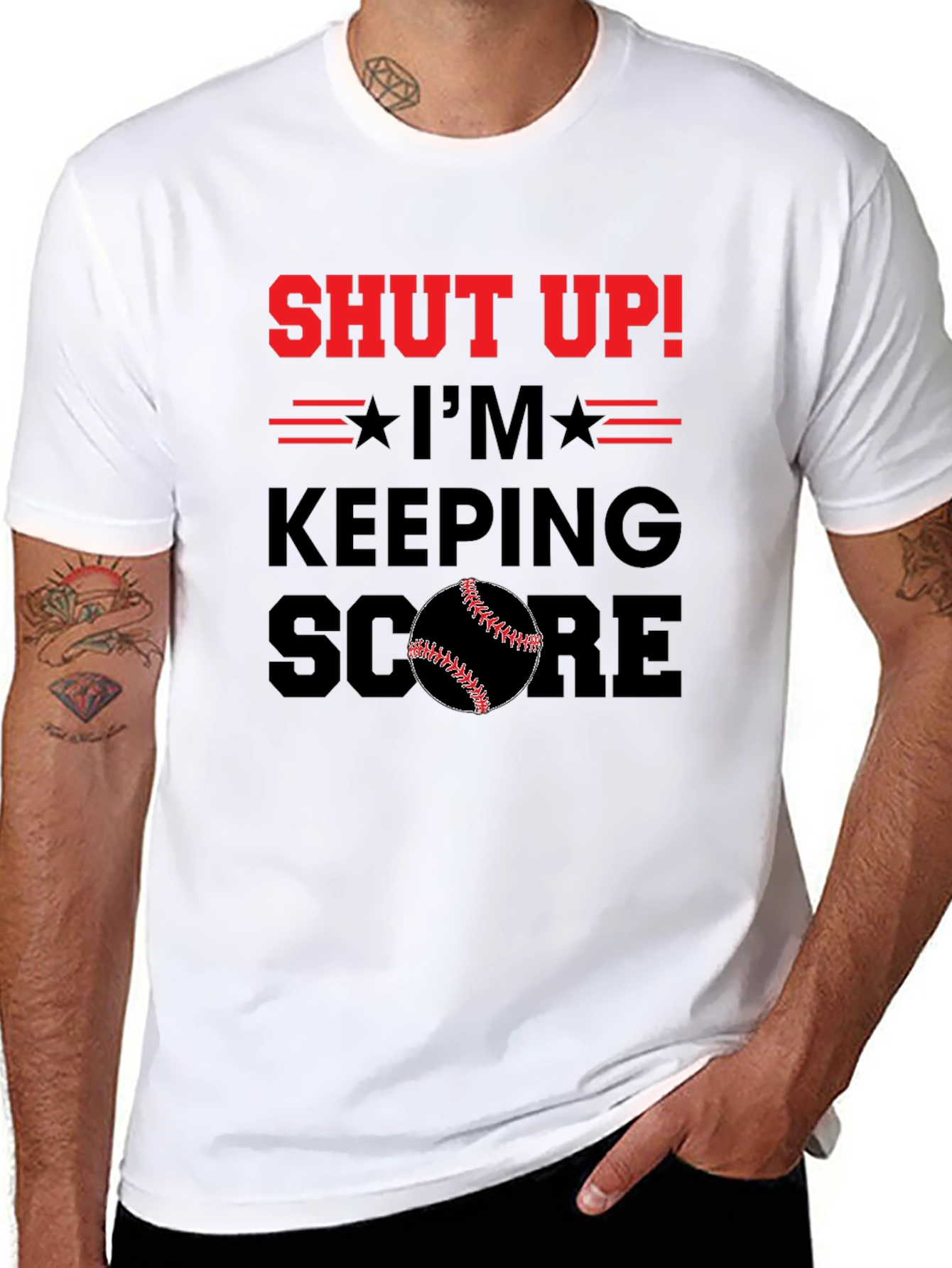 Shut Up! Im Keeping Score Baseball T-Shirt