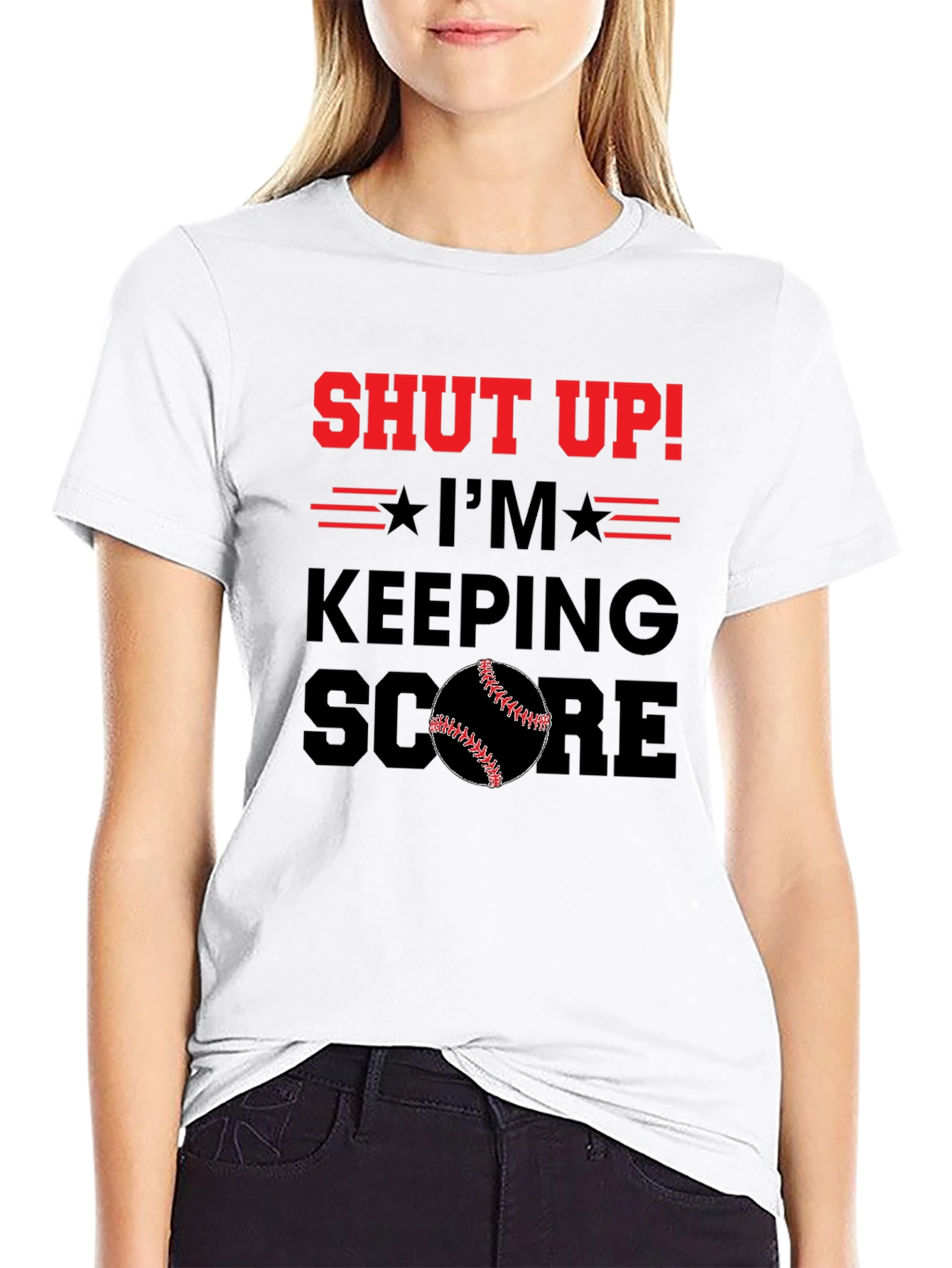 Shut Up! Im Keeping Score Baseball T-Shirt