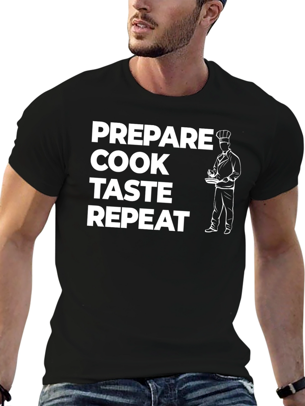 Prepare Cook Taste Repeat Chef T-Shirt
