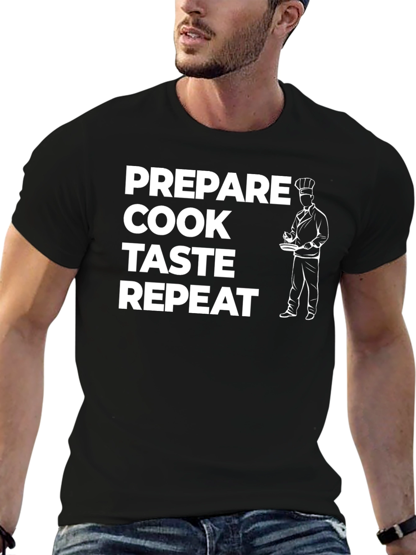 Prepare Cook Taste Repeat Chef T-Shirt