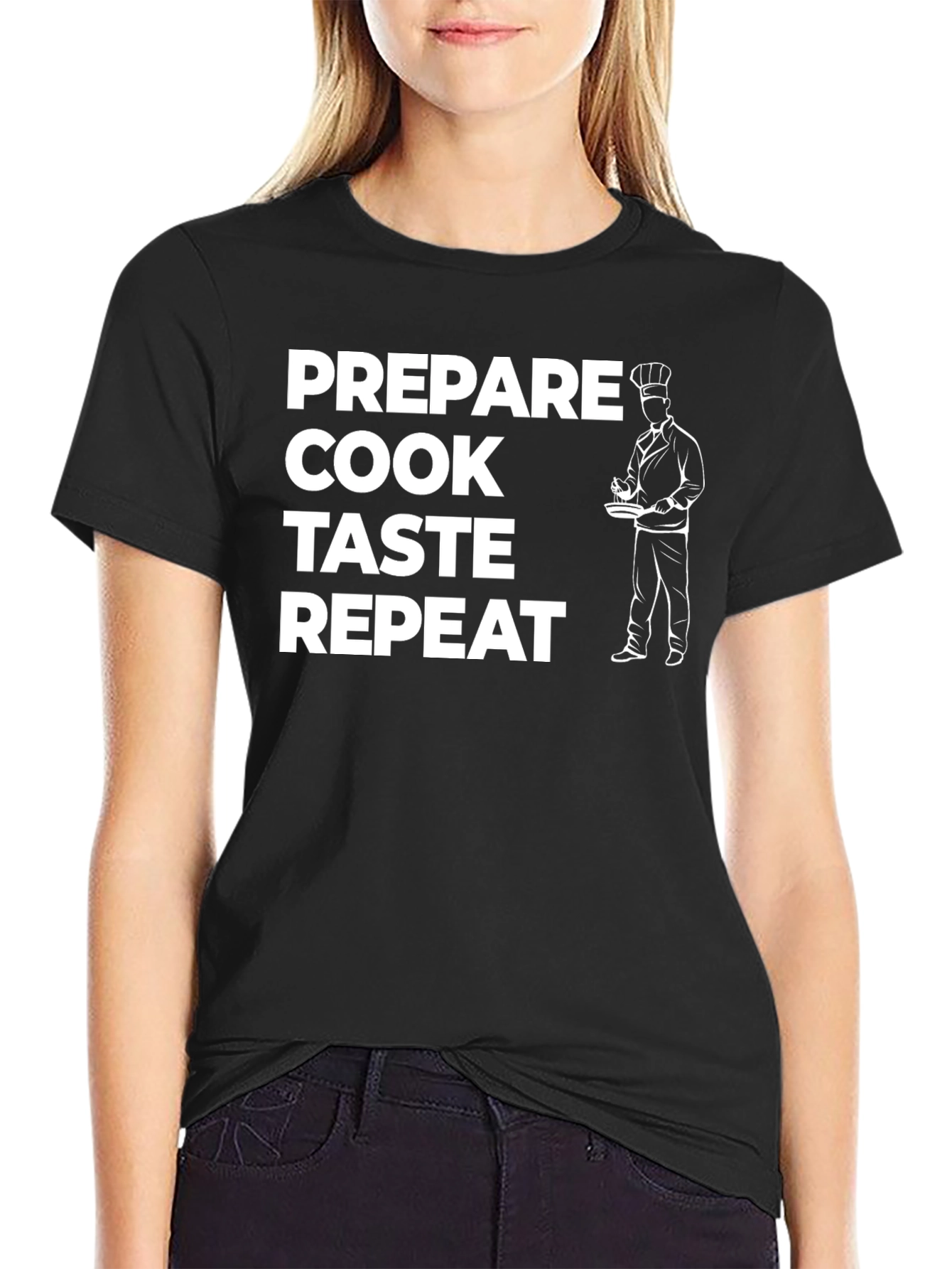 Prepare Cook Taste Repeat Chef T-Shirt