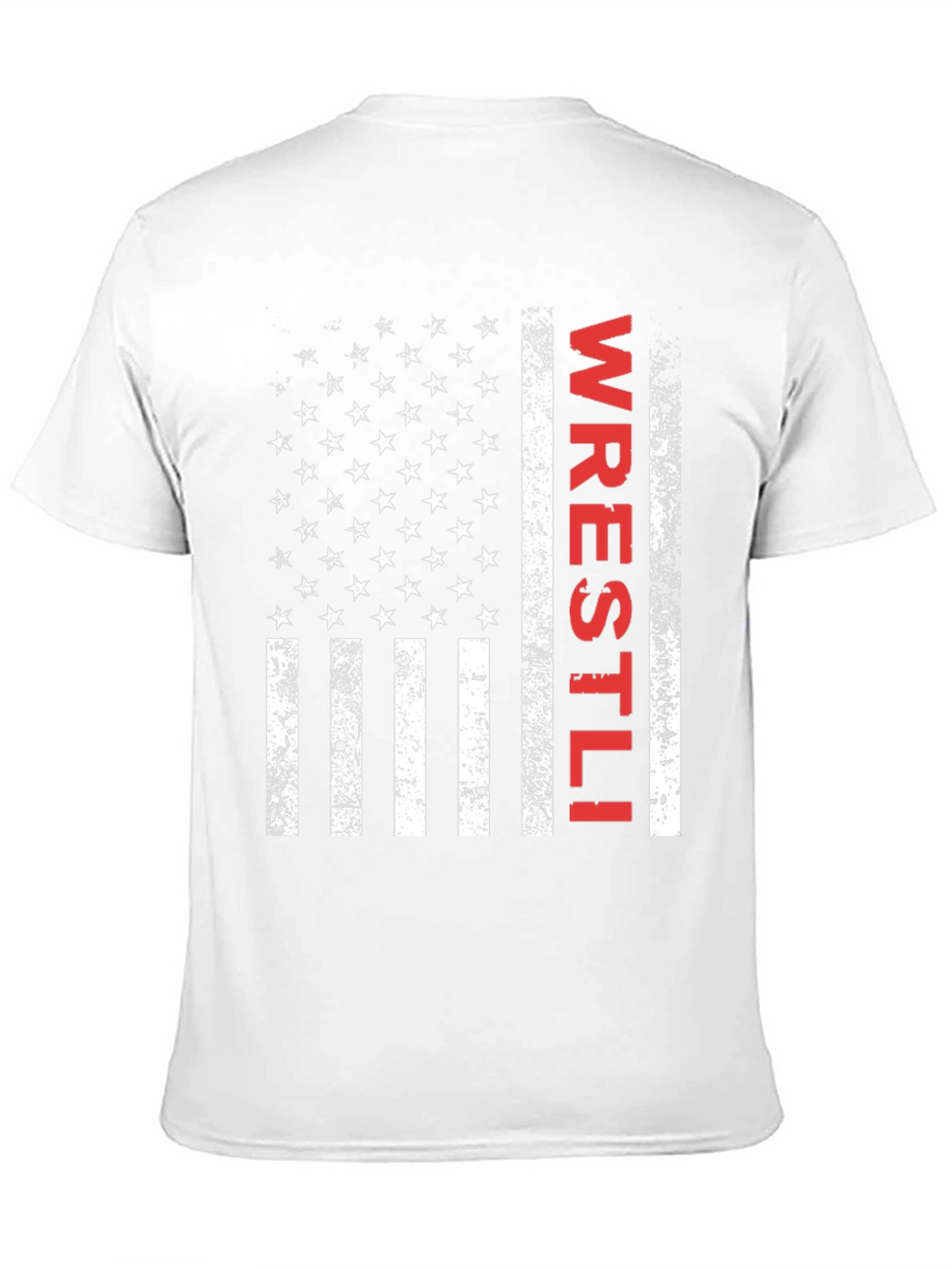 Wrestling Flag T-Shirt - Distressed USA Design