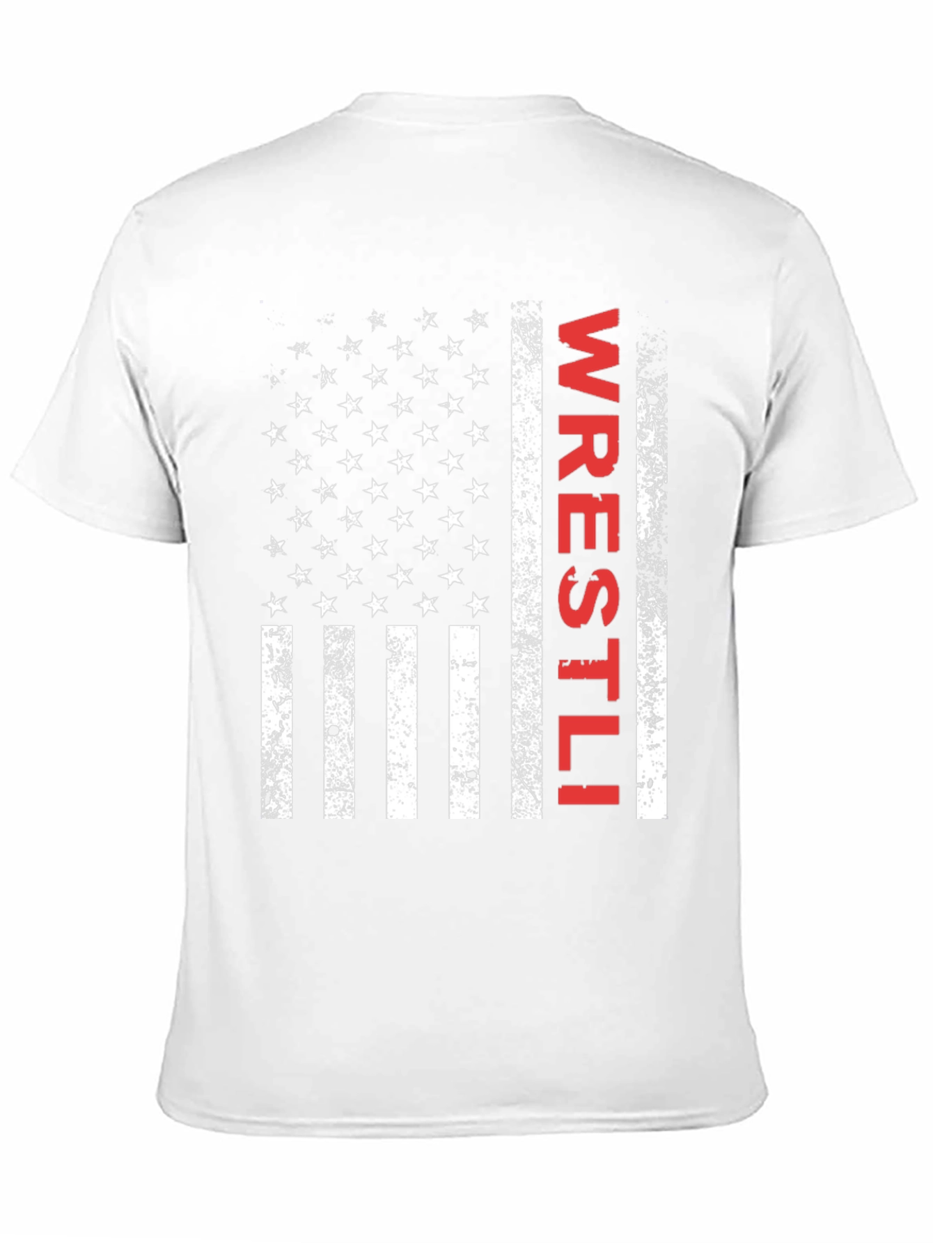 Wrestling Flag T-Shirt - Distressed USA Design