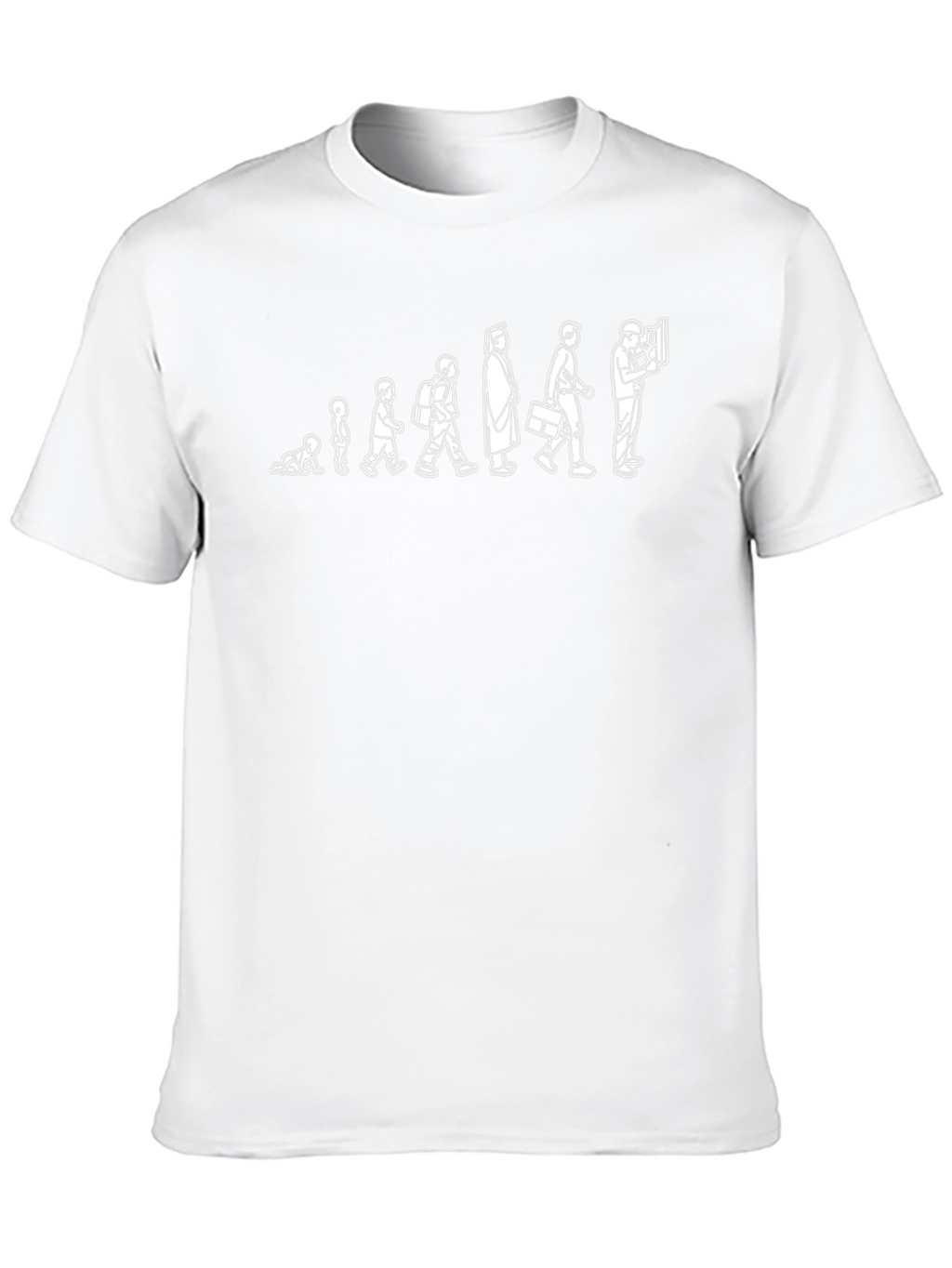 Evolution of Man Graphic Tee - Black Cotton T-Shirt