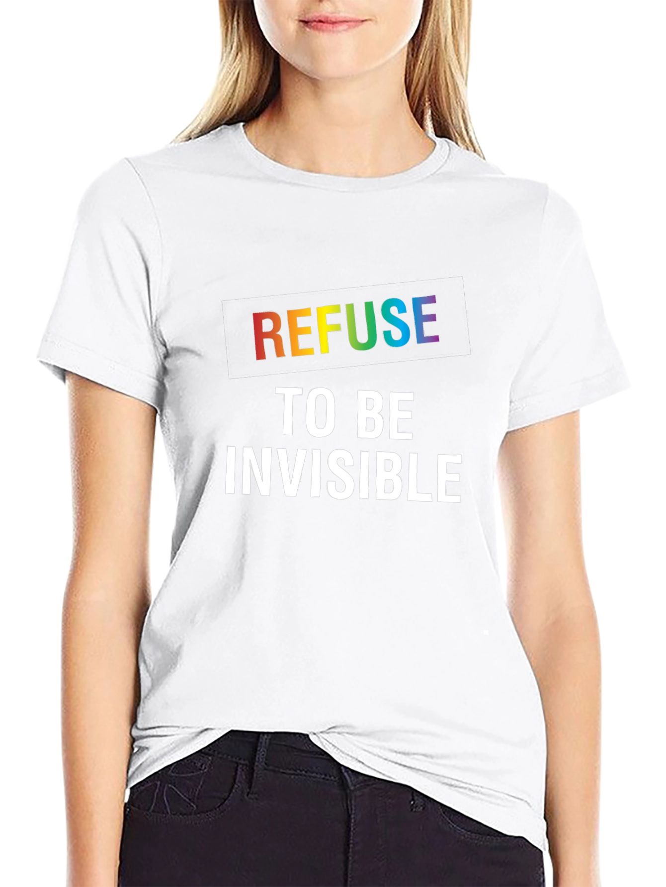Refuse to be Invisible Graphic Tee - Pride LGBTQ+ Shirt