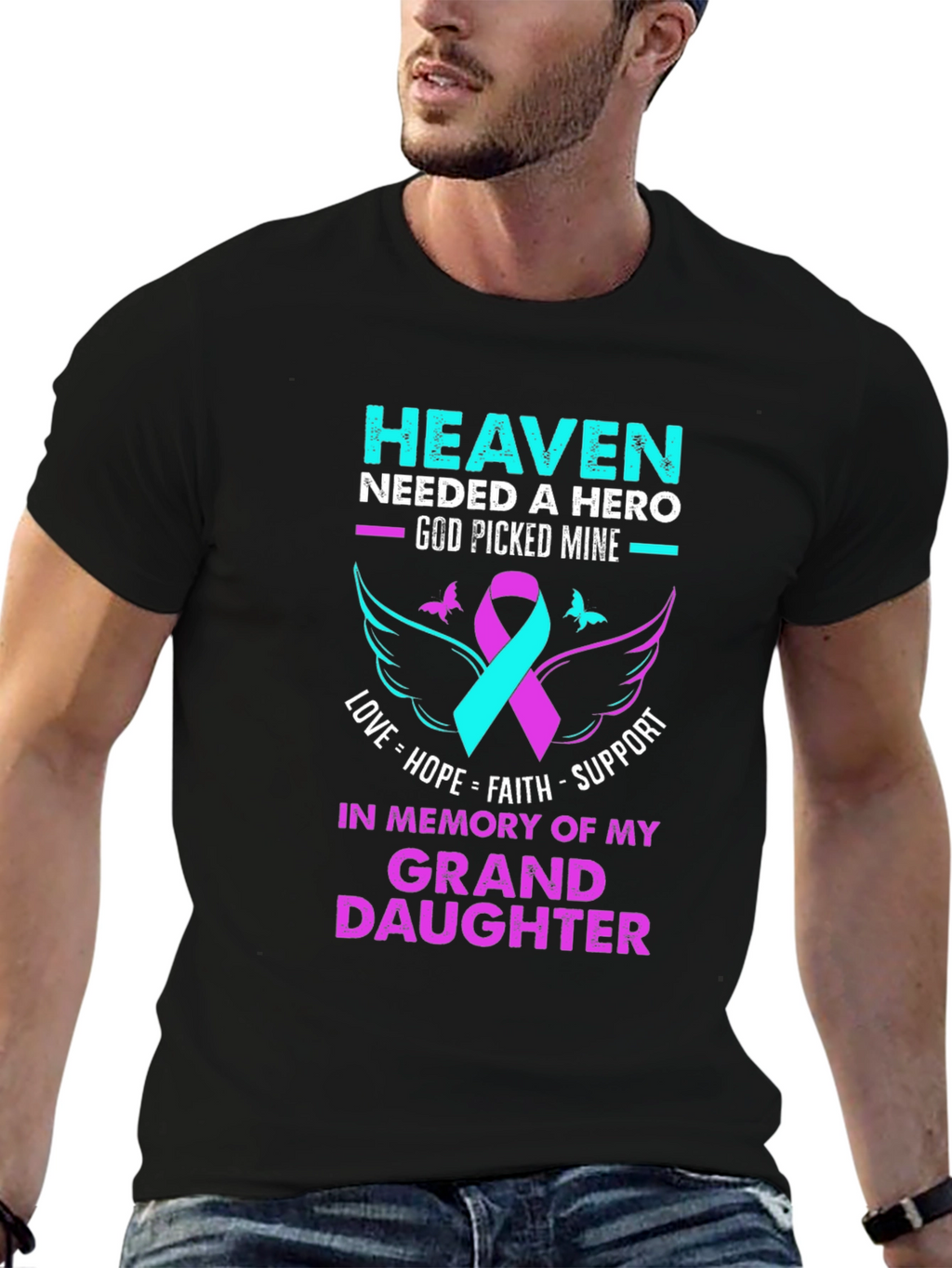 Heaven Needed A Hero Granddaughter Memorial T-Shirt