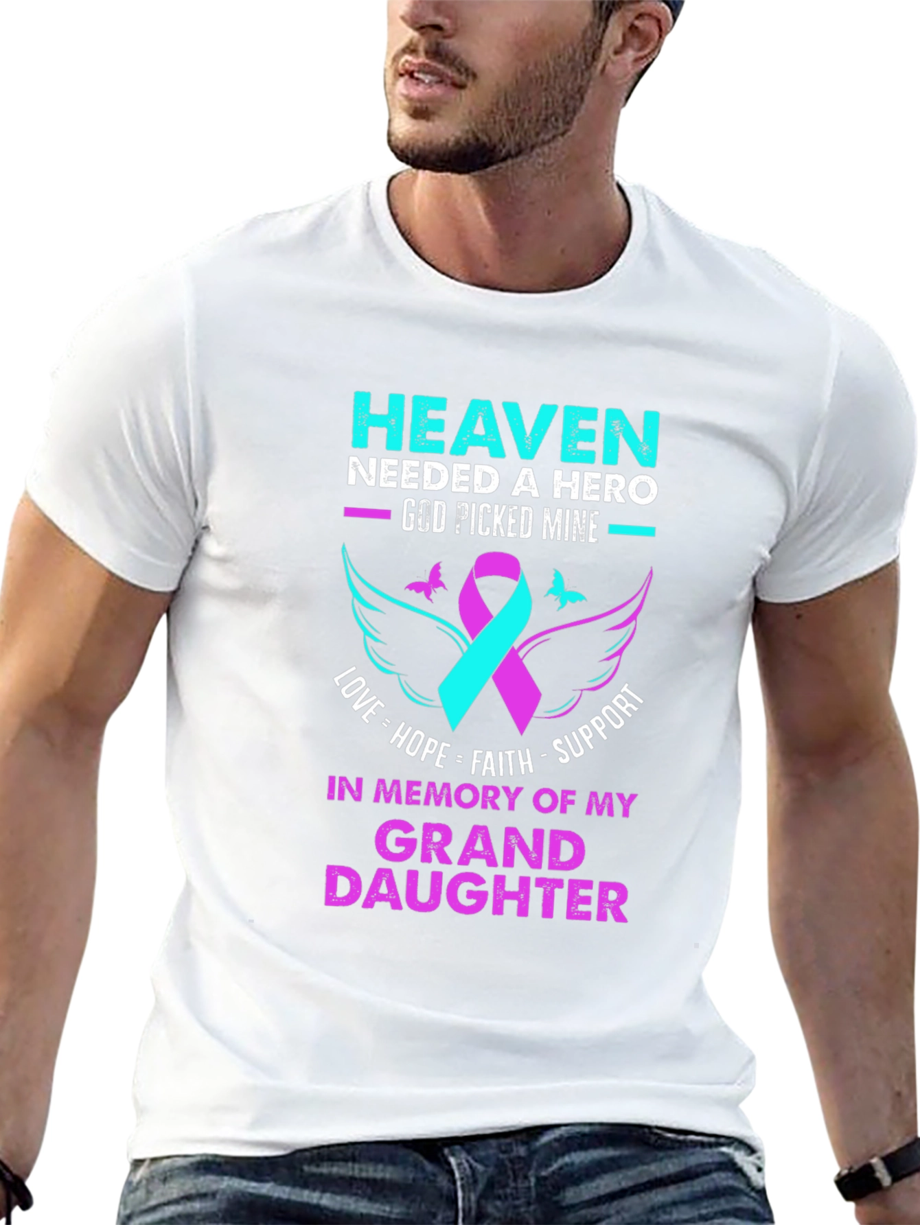 Heaven Needed A Hero Granddaughter Memorial T-Shirt