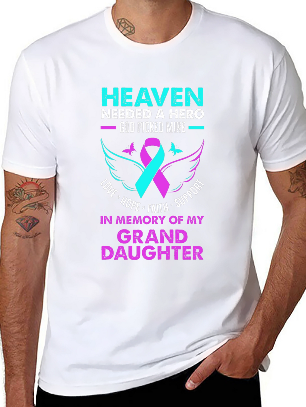 Heaven Needed A Hero Granddaughter Memorial T-Shirt