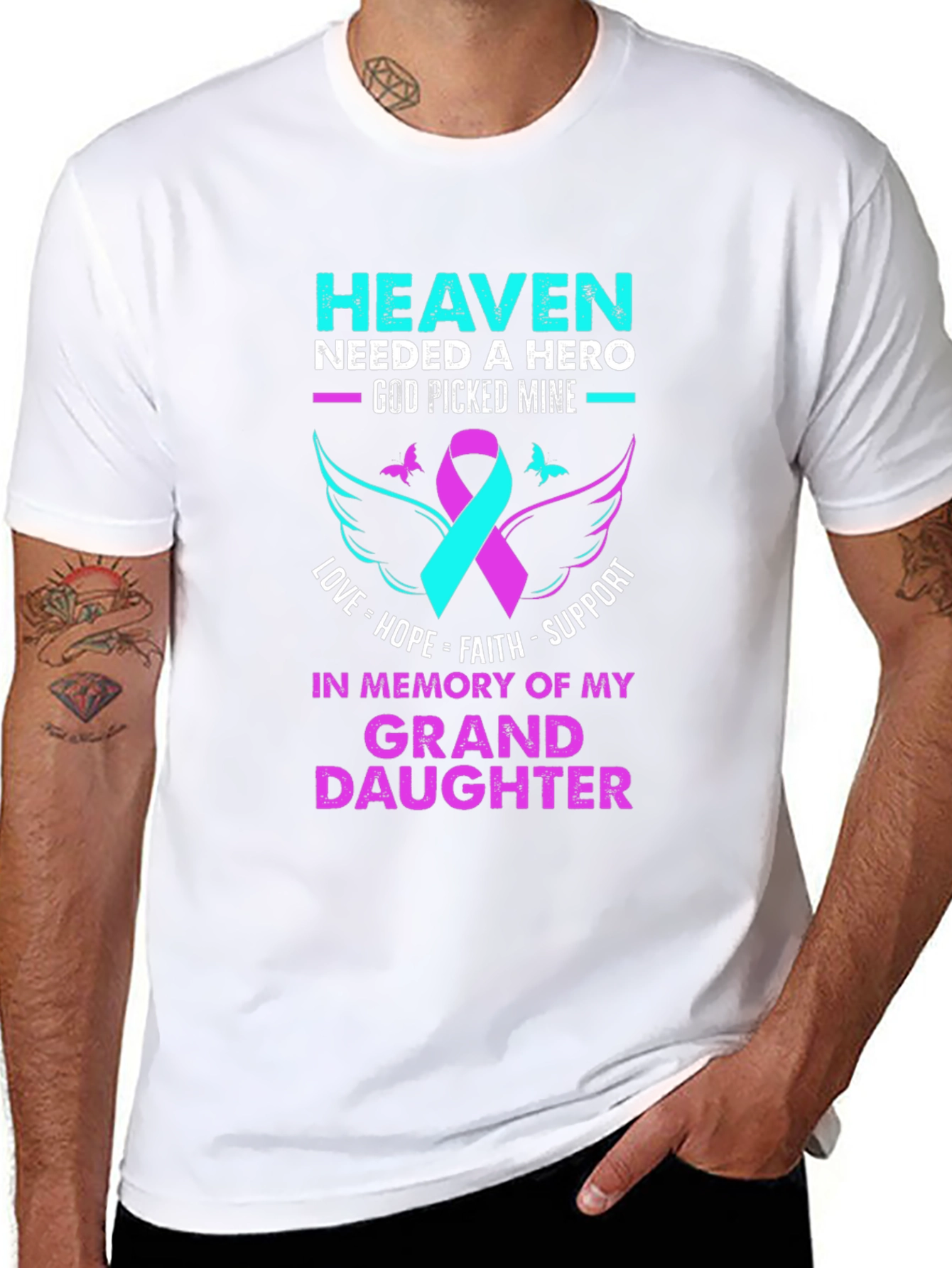 Heaven Needed A Hero Granddaughter Memorial T-Shirt