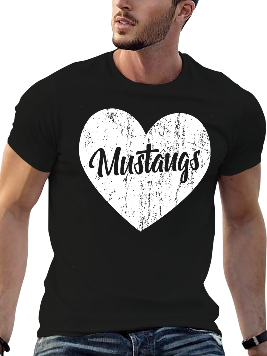 Mustangs Heart Graphic T-Shirt