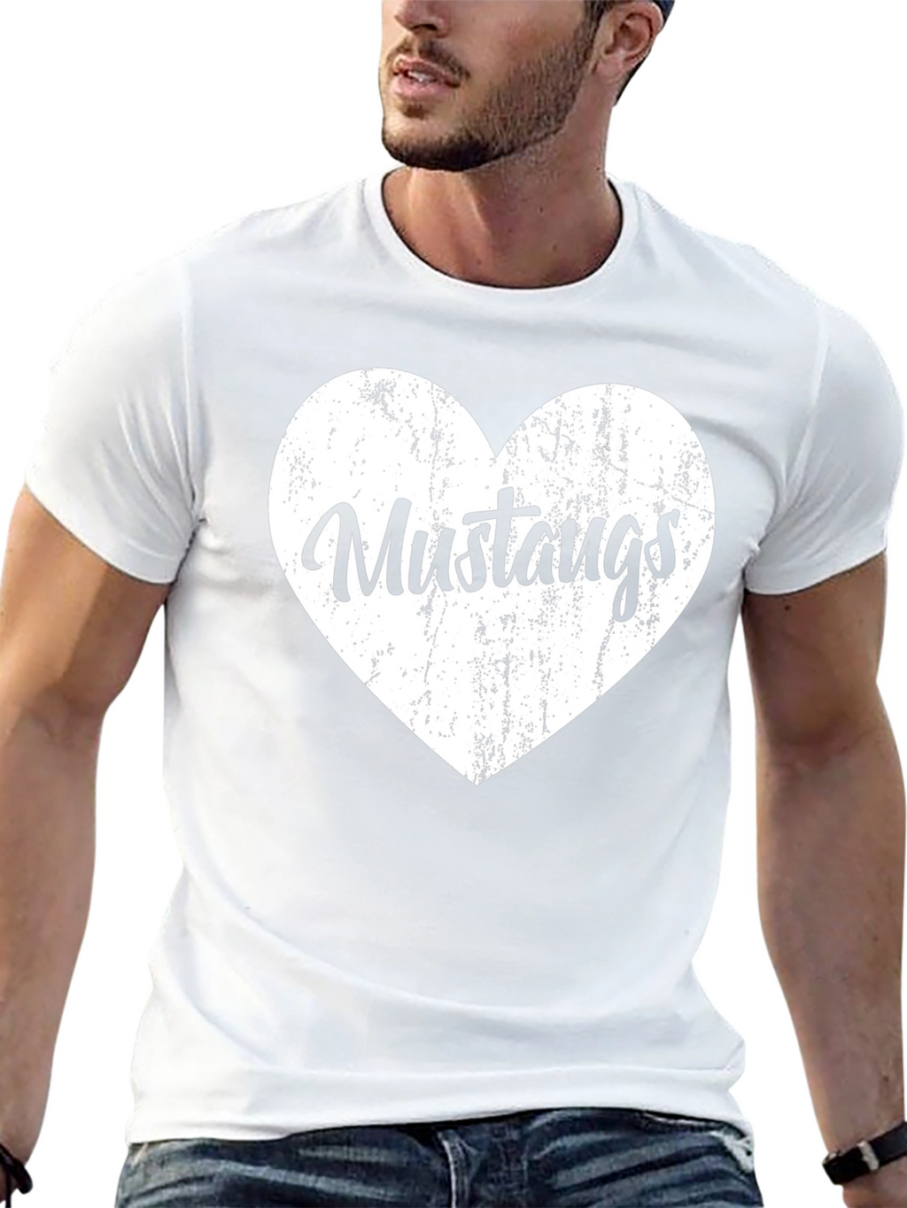 Mustangs Heart Graphic T-Shirt