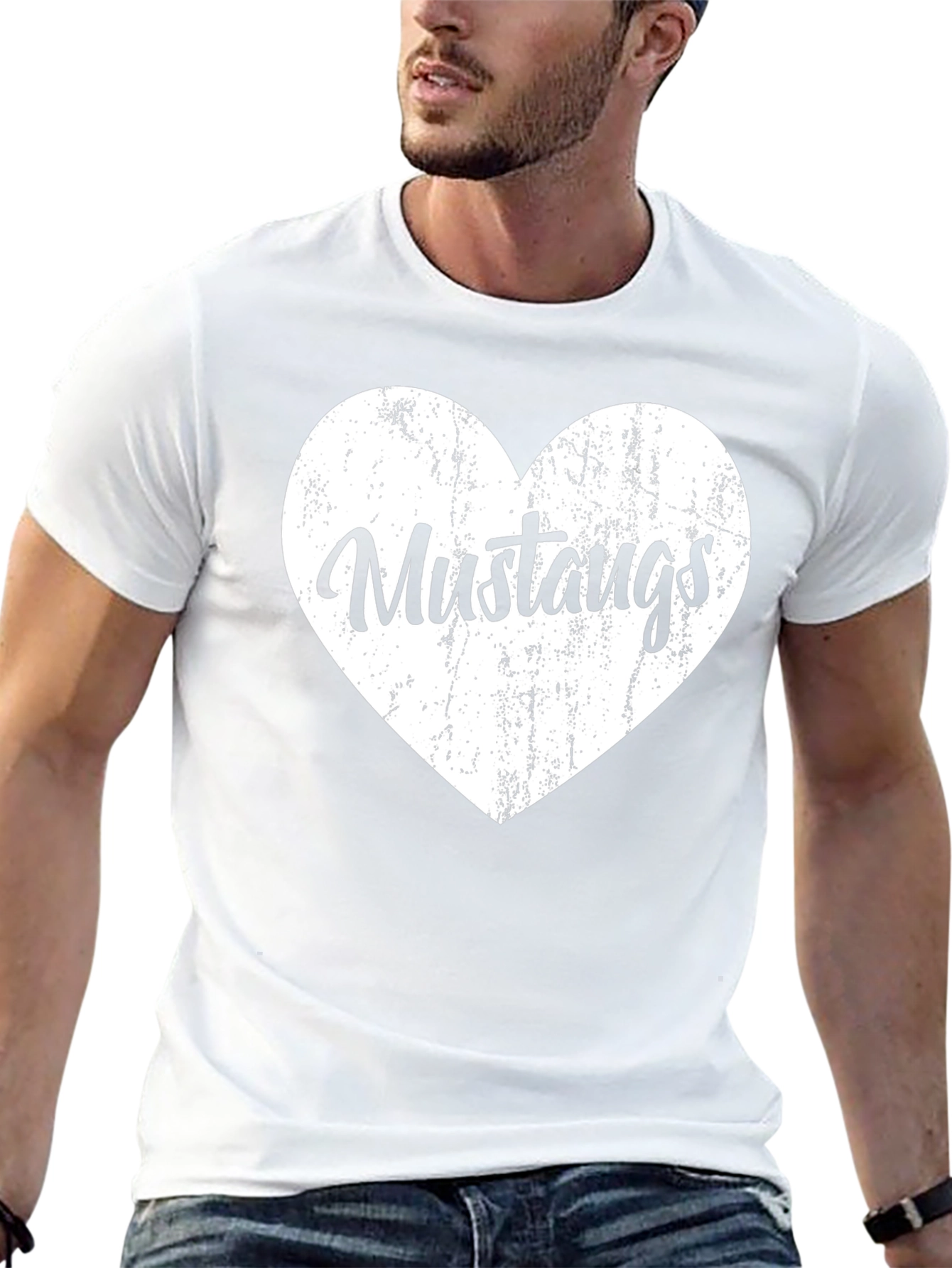 Mustangs Heart Graphic T-Shirt
