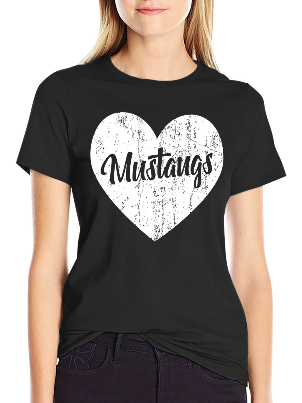 Mustangs Heart Graphic T-Shirt
